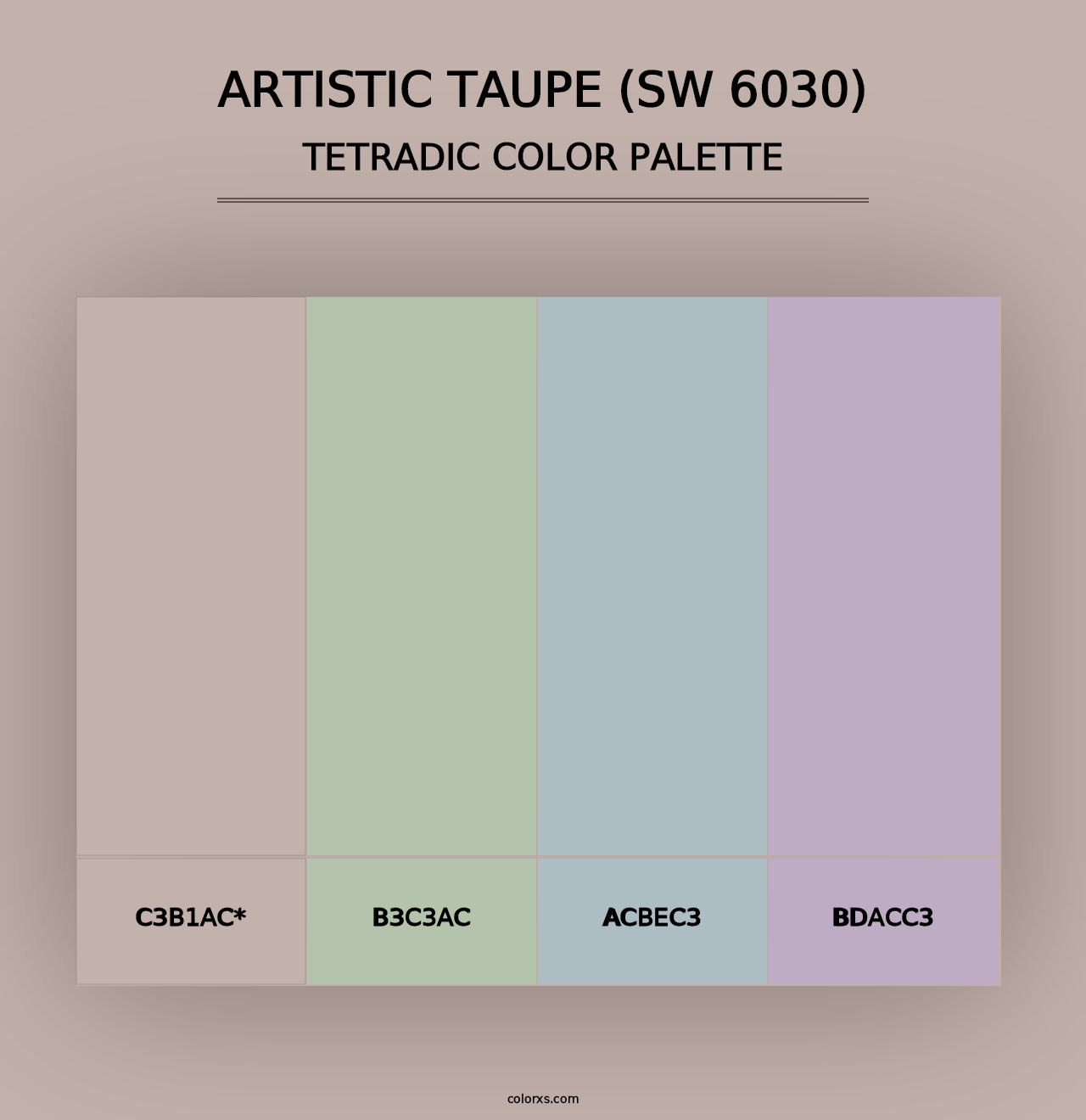 Artistic Taupe (SW 6030) - Tetradic Color Palette