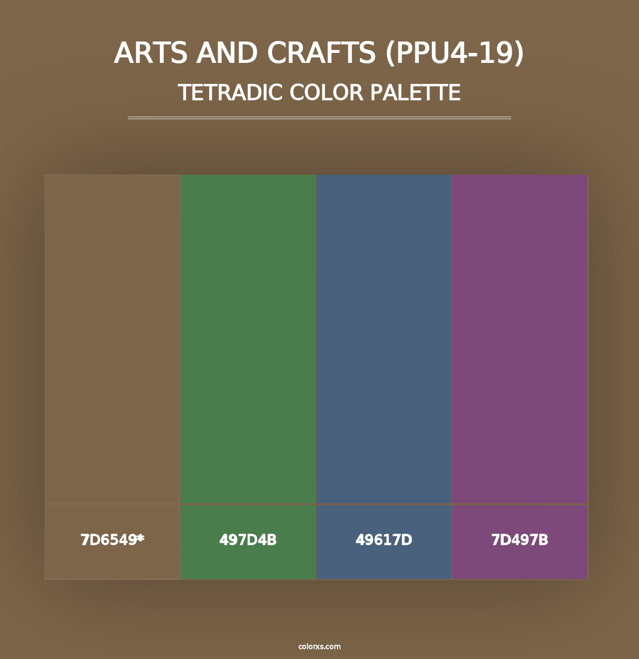 Arts And Crafts (PPU4-19) - Tetradic Color Palette