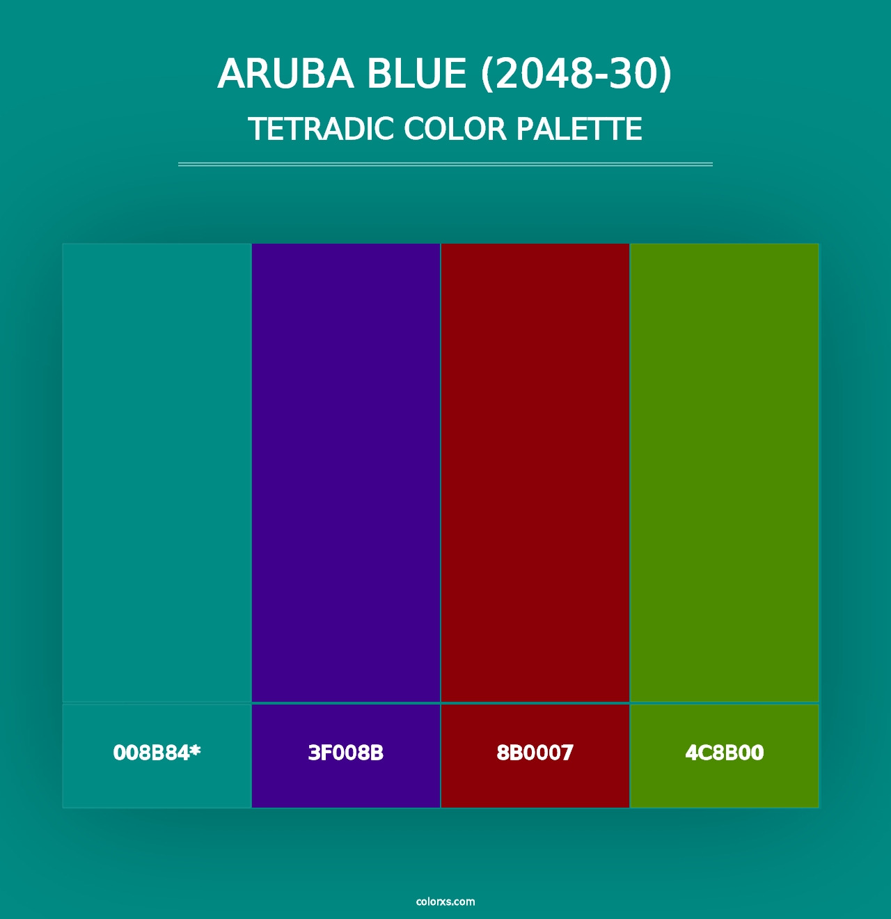 Aruba Blue (2048-30) - Tetradic Color Palette