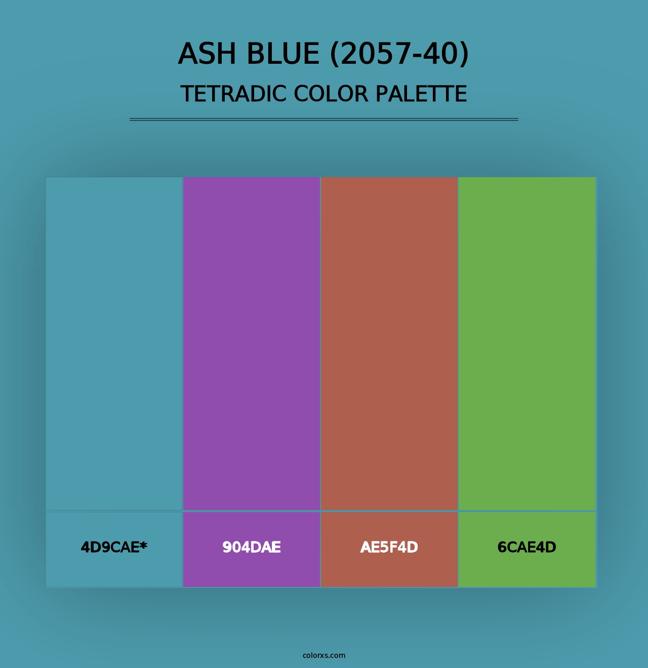 Ash Blue (2057-40) - Tetradic Color Palette