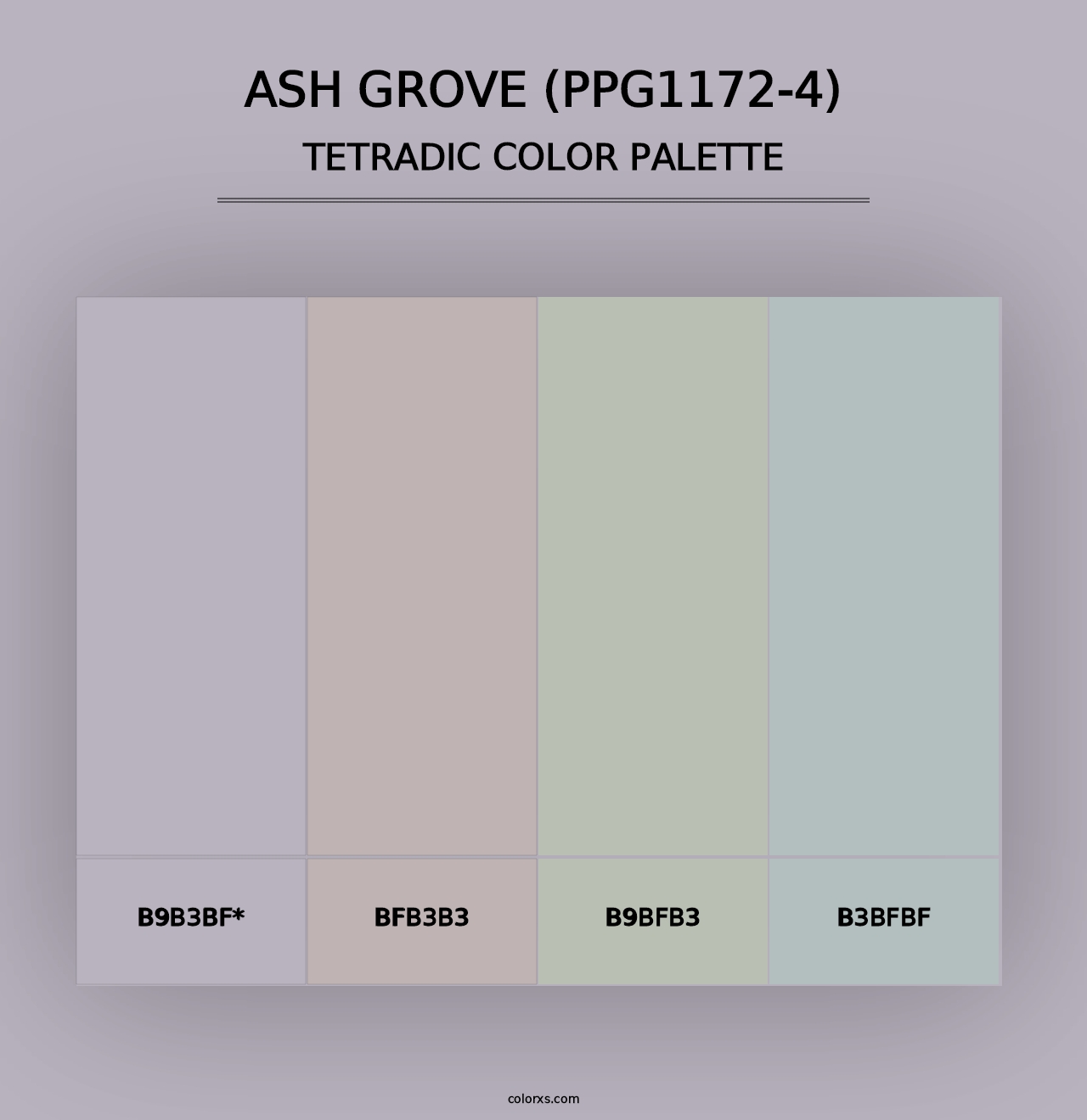 Ash Grove (PPG1172-4) - Tetradic Color Palette