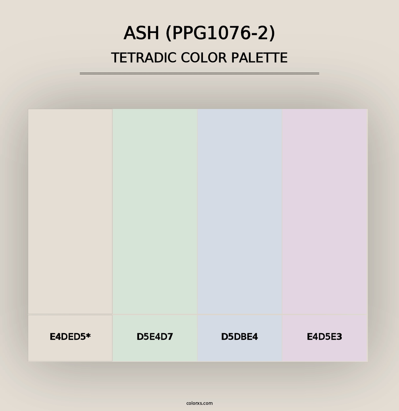 Ash (PPG1076-2) - Tetradic Color Palette