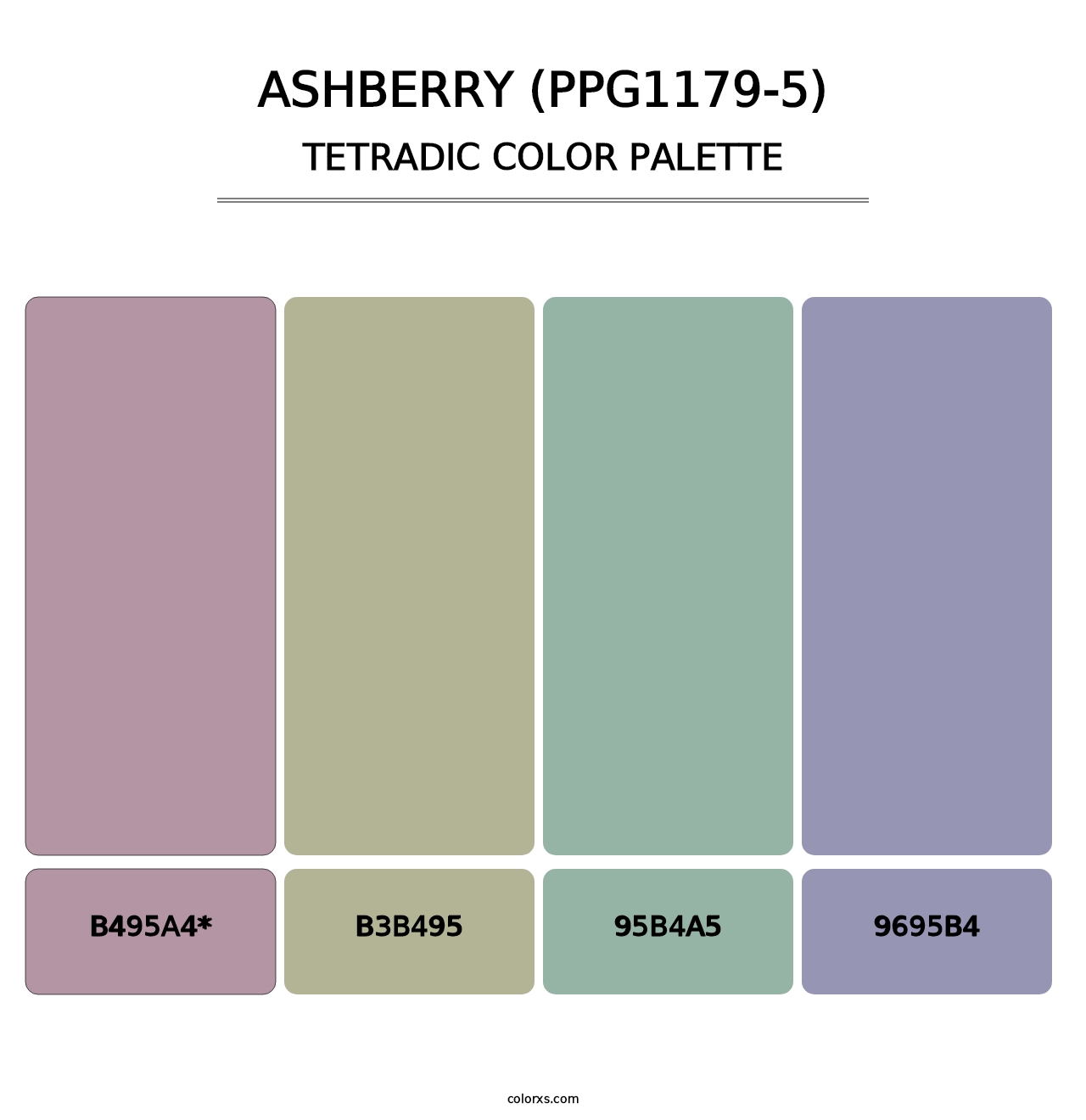 Ashberry (PPG1179-5) - Tetradic Color Palette