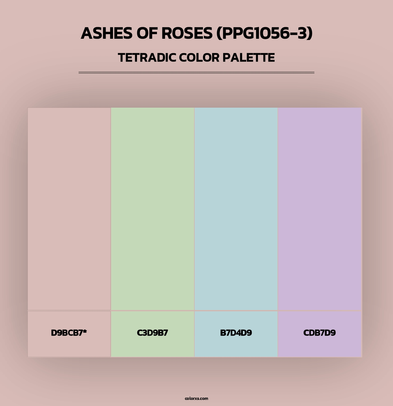 Ashes Of Roses (PPG1056-3) - Tetradic Color Palette