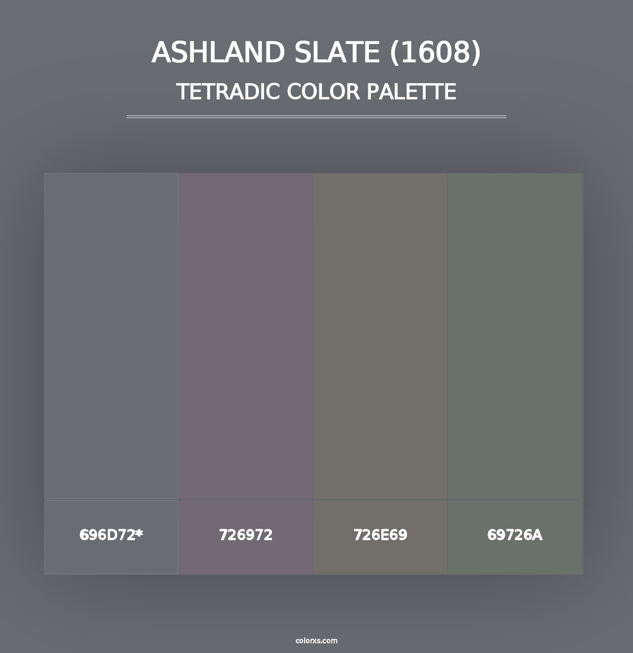 Ashland Slate (1608) - Tetradic Color Palette