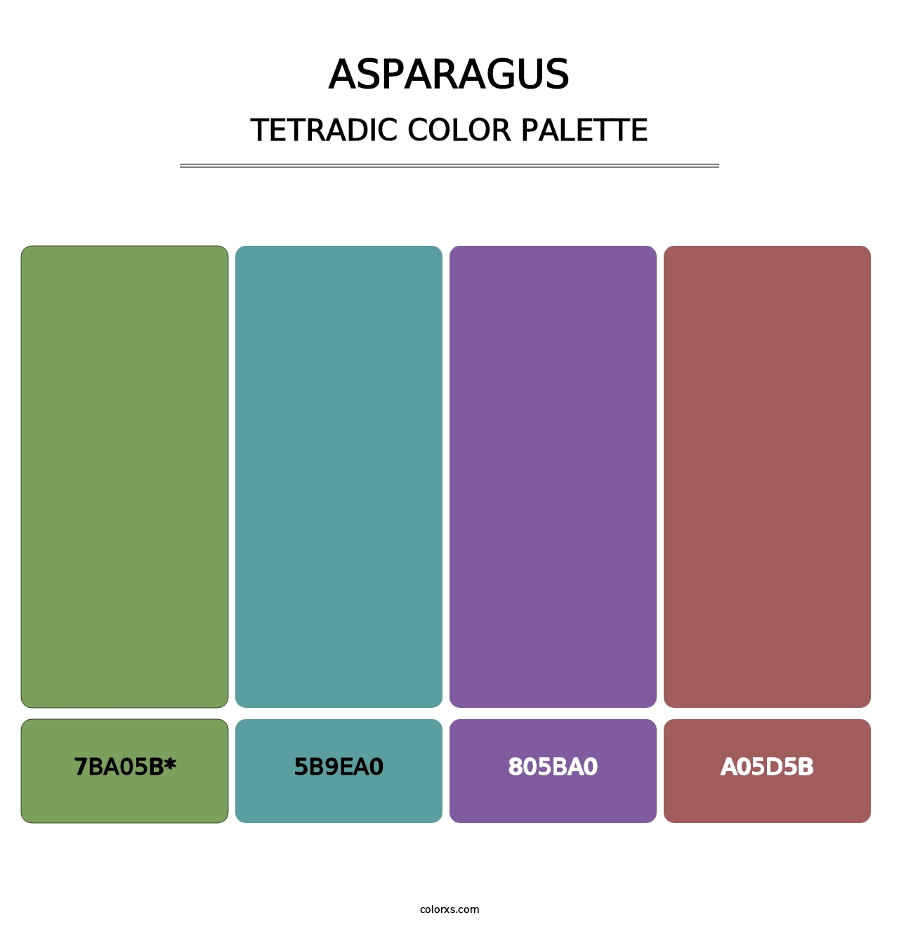 Asparagus - Tetradic Color Palette