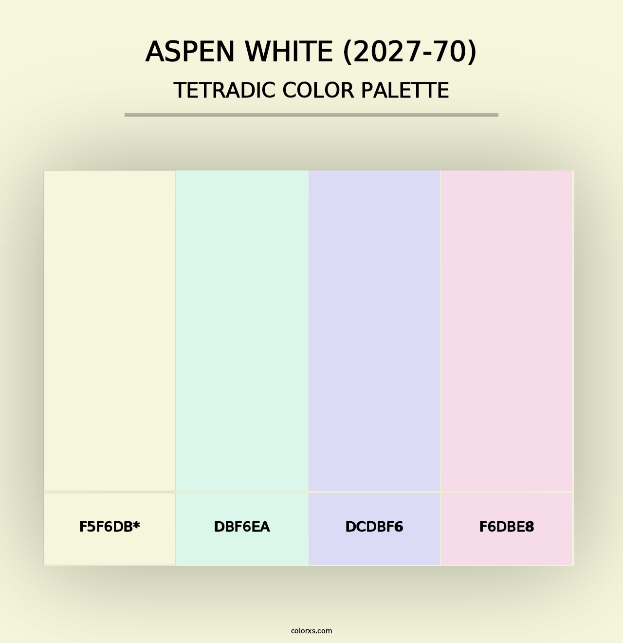 Aspen White (2027-70) - Tetradic Color Palette