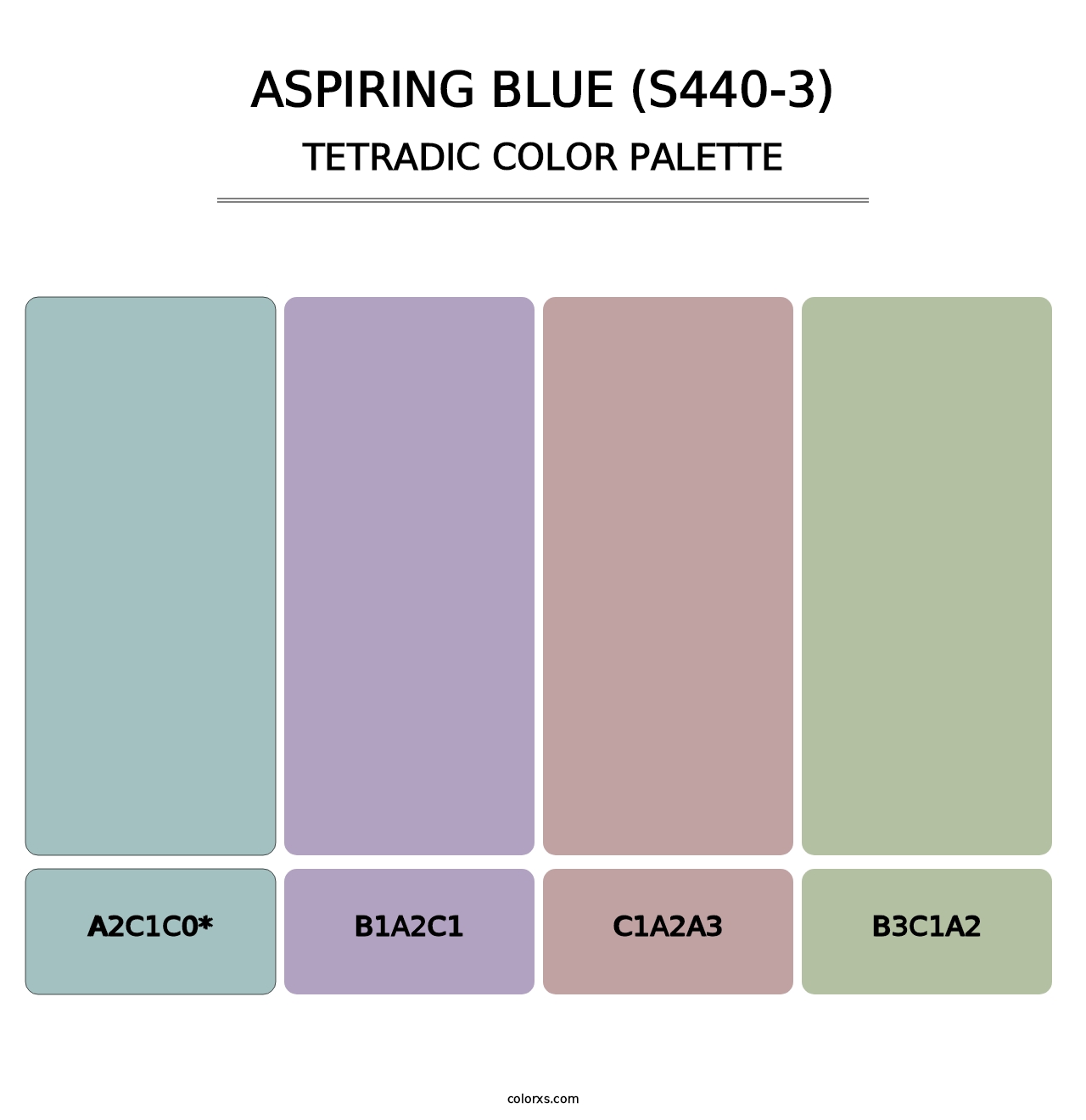 Aspiring Blue (S440-3) - Tetradic Color Palette