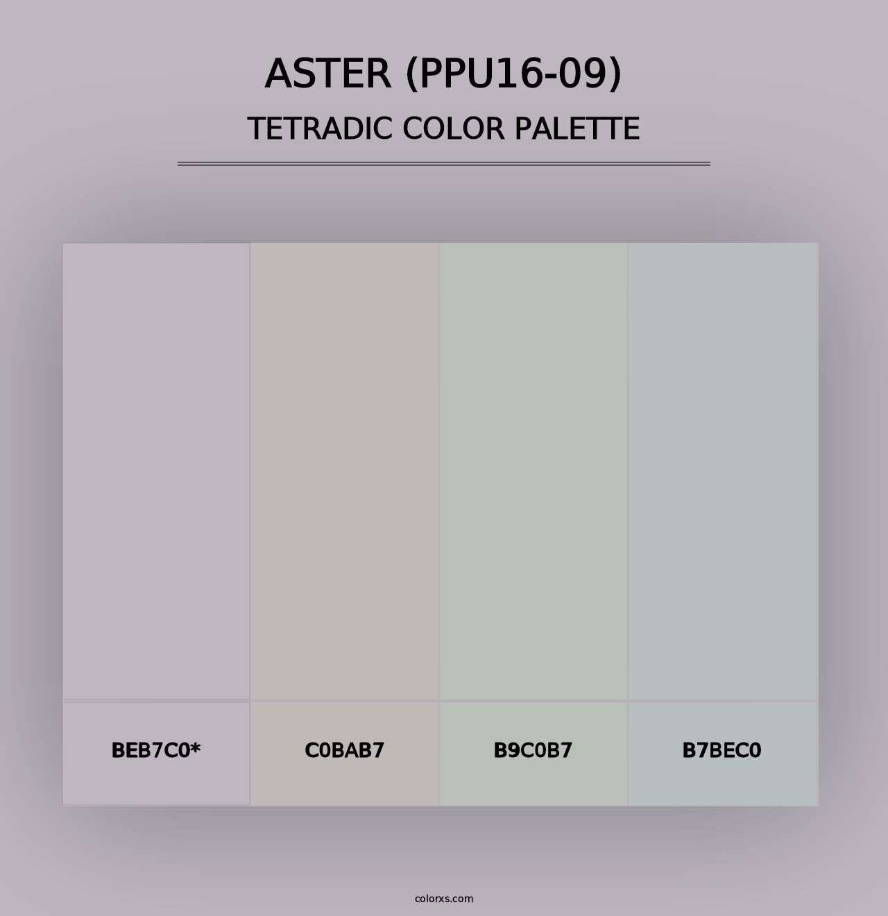 Aster (PPU16-09) - Tetradic Color Palette