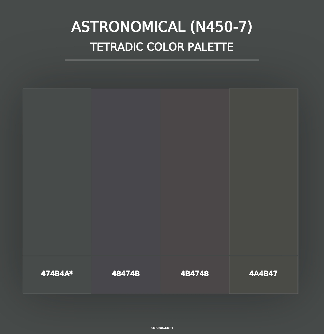 Astronomical (N450-7) - Tetradic Color Palette