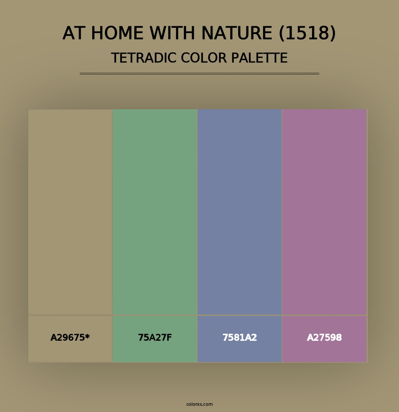 At Home with Nature (1518) - Tetradic Color Palette