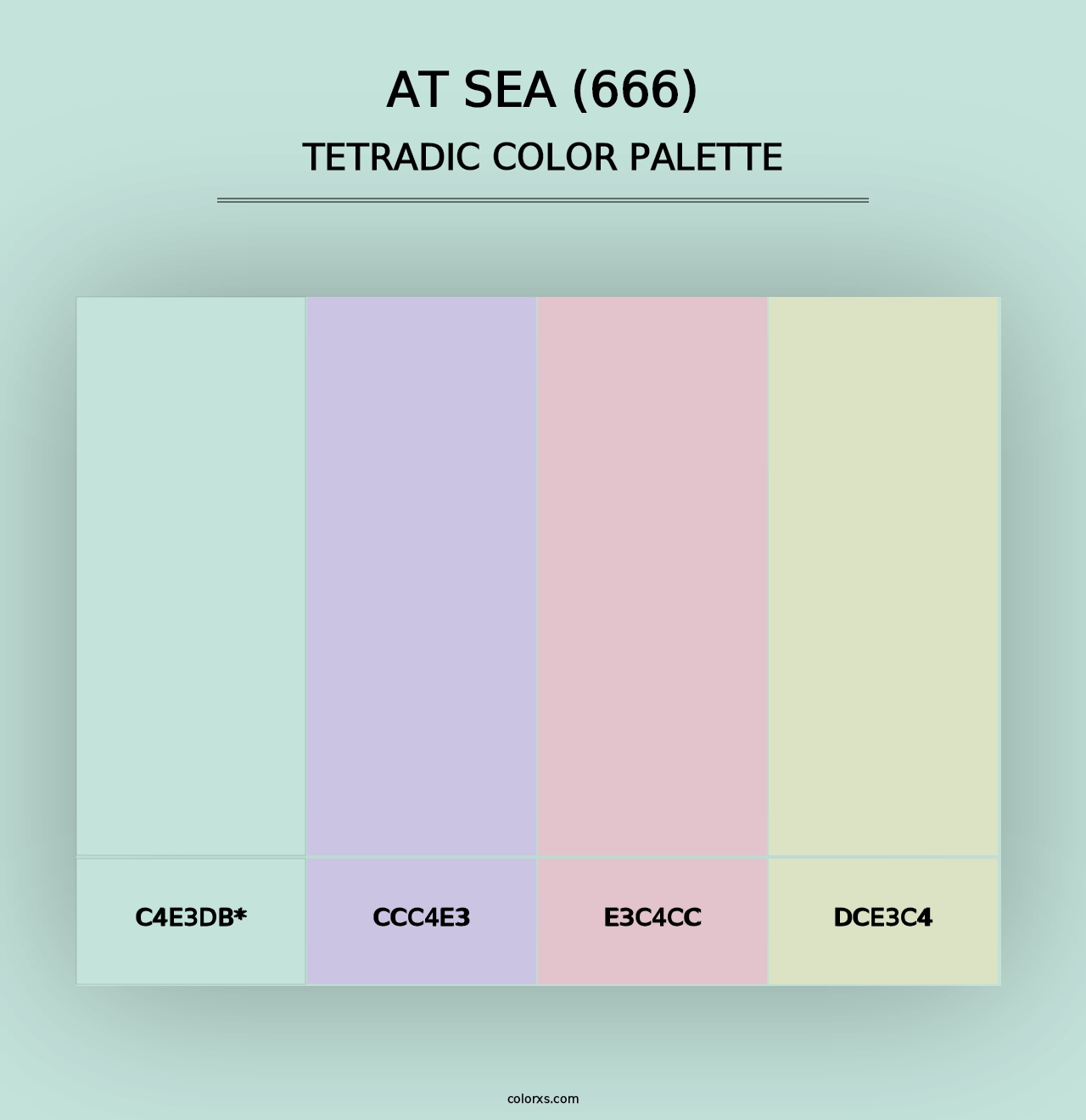 At Sea (666) - Tetradic Color Palette