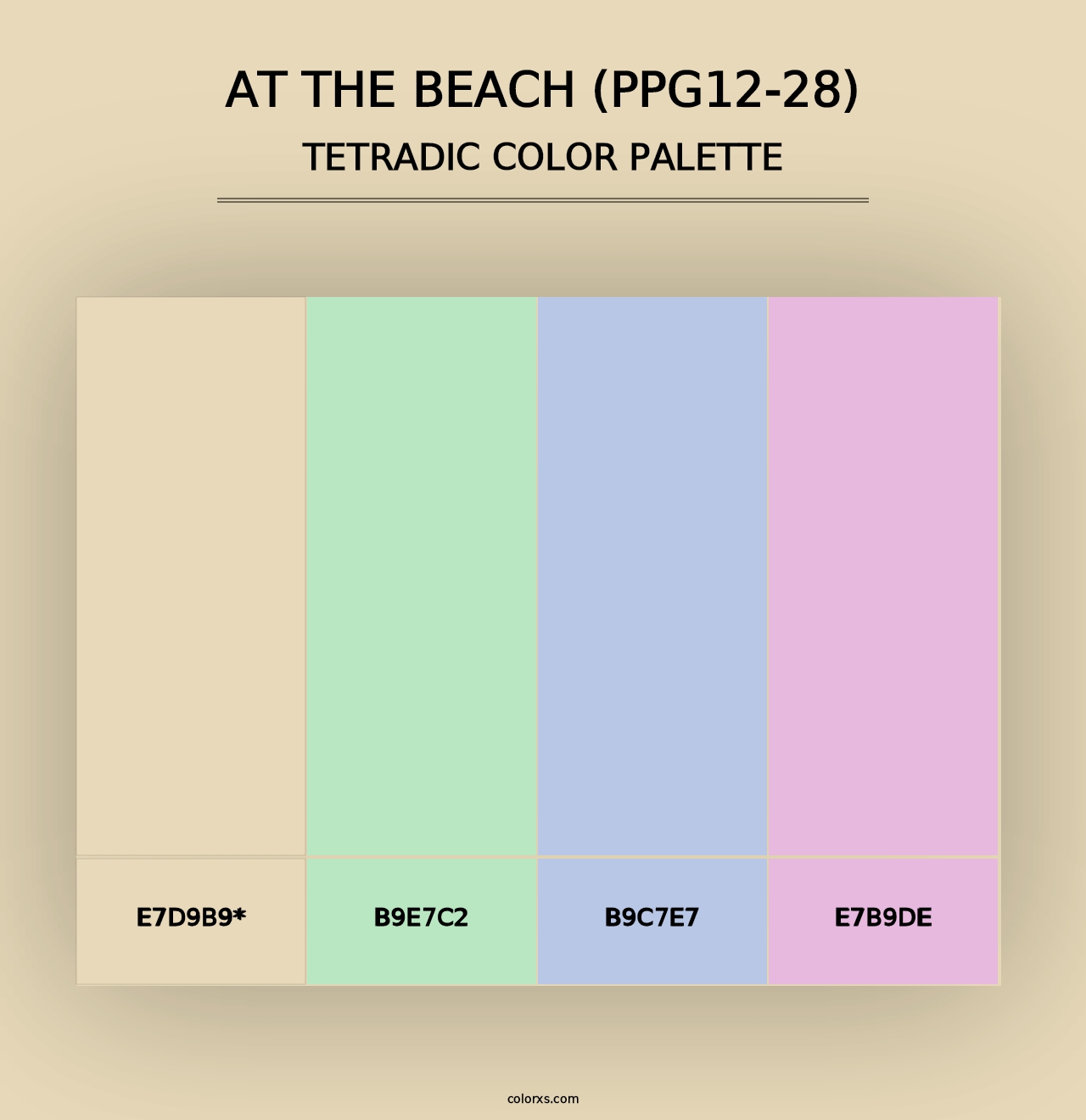 At The Beach (PPG12-28) - Tetradic Color Palette