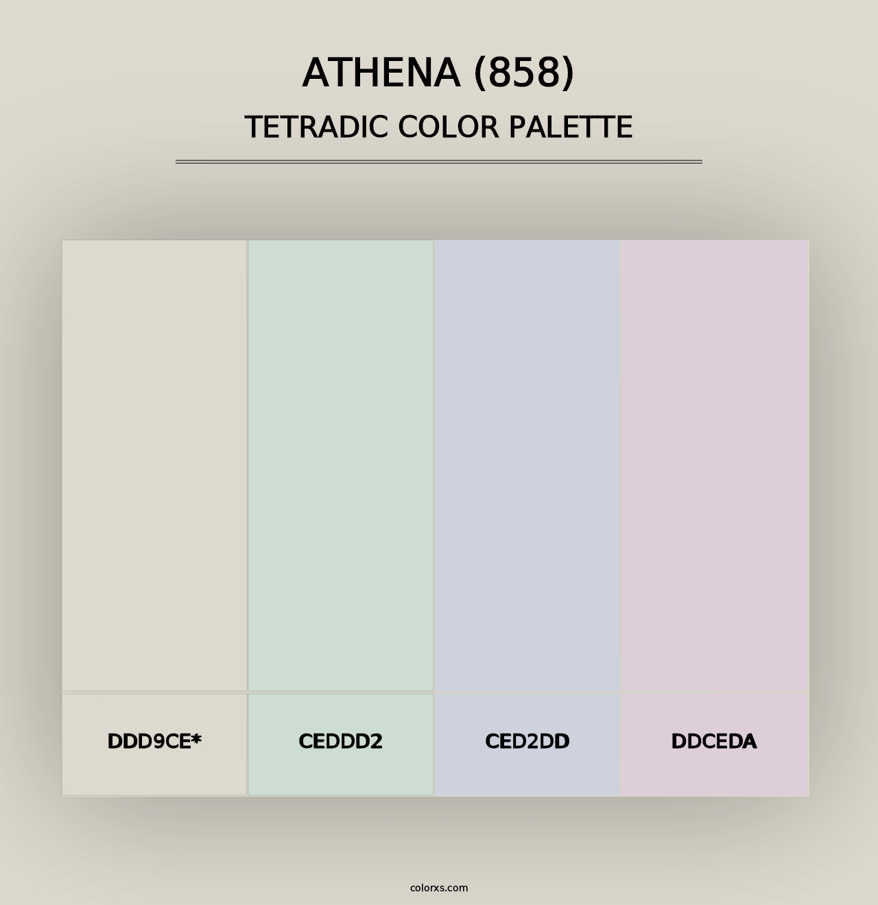 Athena (858) - Tetradic Color Palette