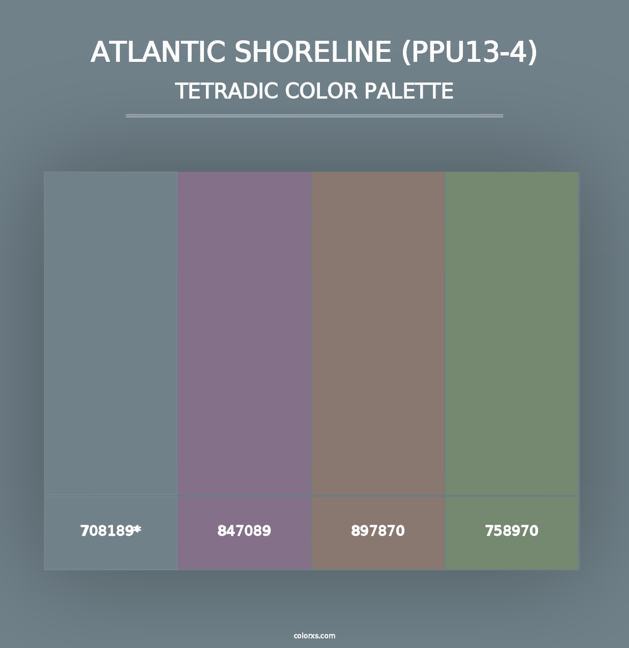 Atlantic Shoreline (PPU13-4) - Tetradic Color Palette