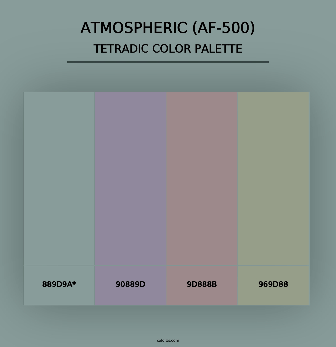 Atmospheric (AF-500) - Tetradic Color Palette