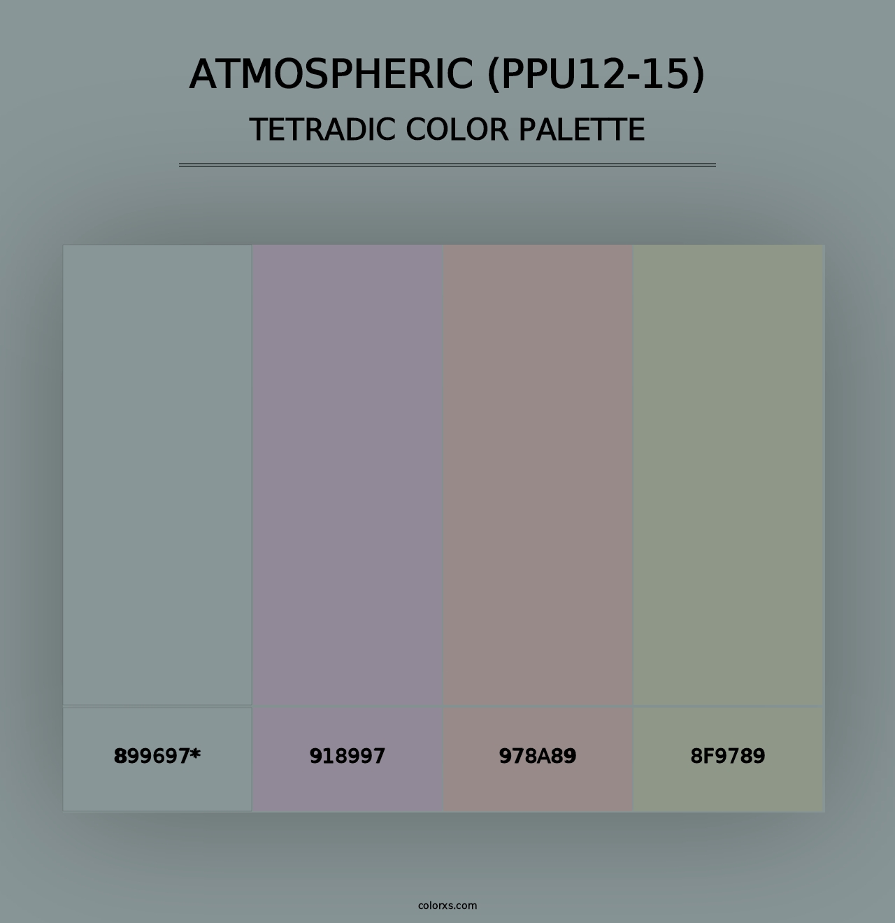 Atmospheric (PPU12-15) - Tetradic Color Palette