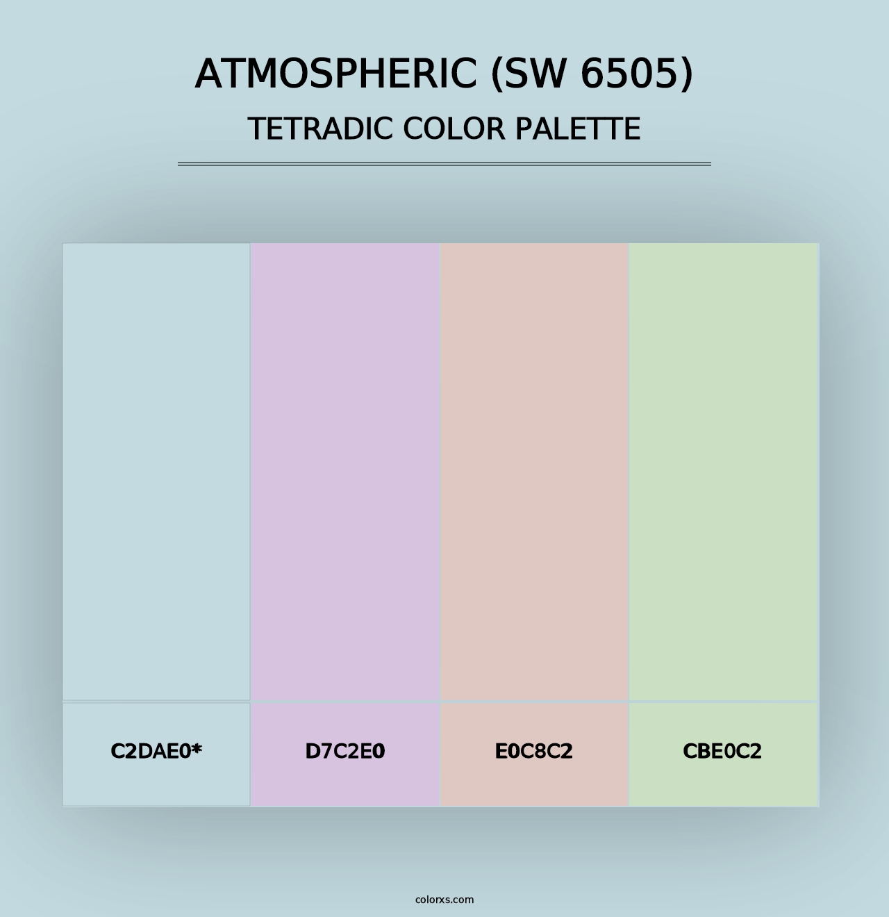 Atmospheric (SW 6505) - Tetradic Color Palette