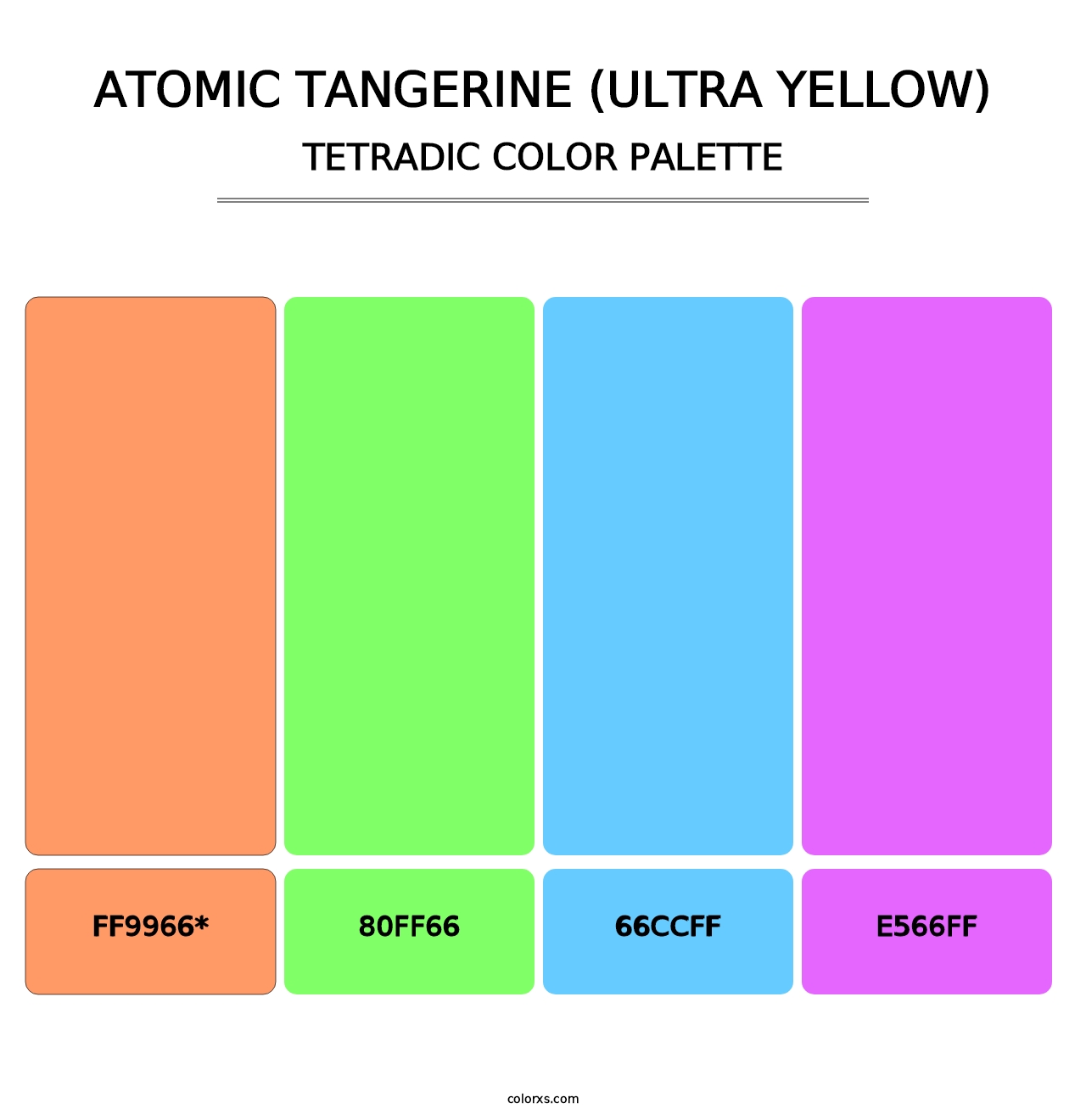Atomic Tangerine (Ultra Yellow) - Tetradic Color Palette