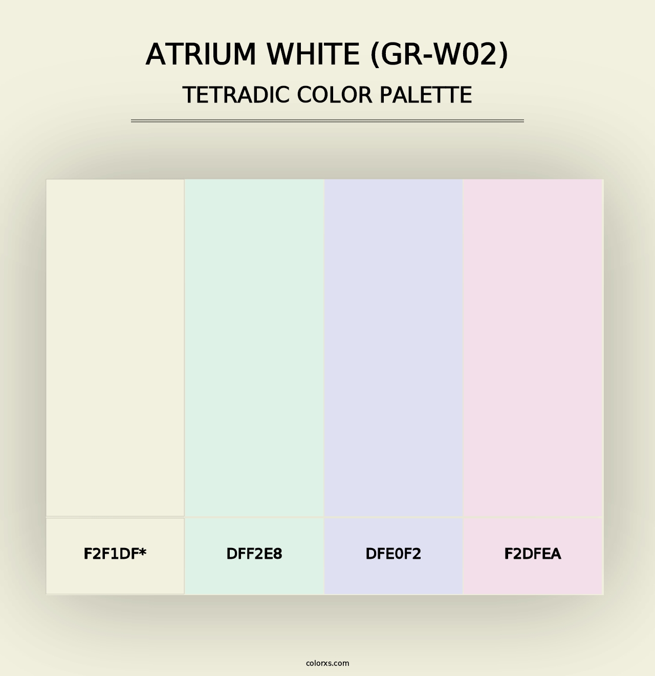 Atrium White (GR-W02) - Tetradic Color Palette