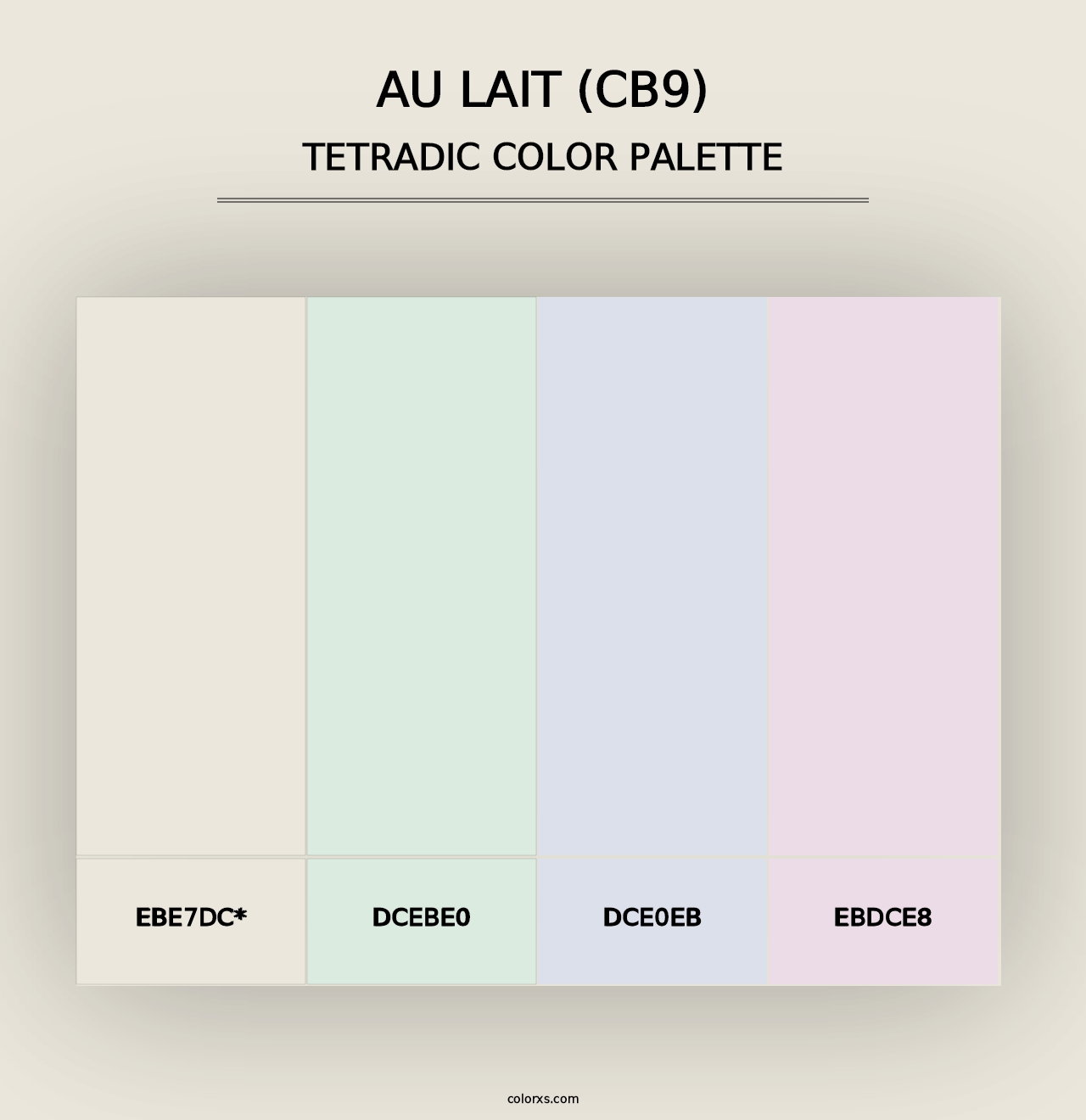 Au Lait (CB9) - Tetradic Color Palette