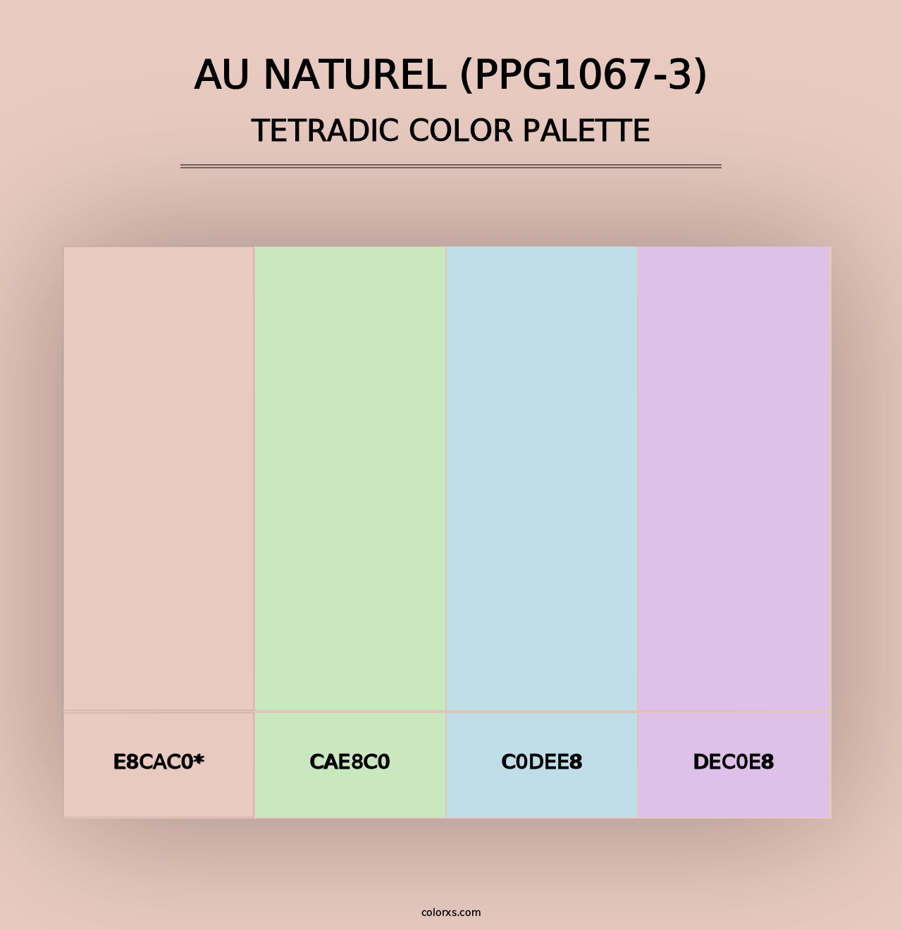 Au Naturel (PPG1067-3) - Tetradic Color Palette