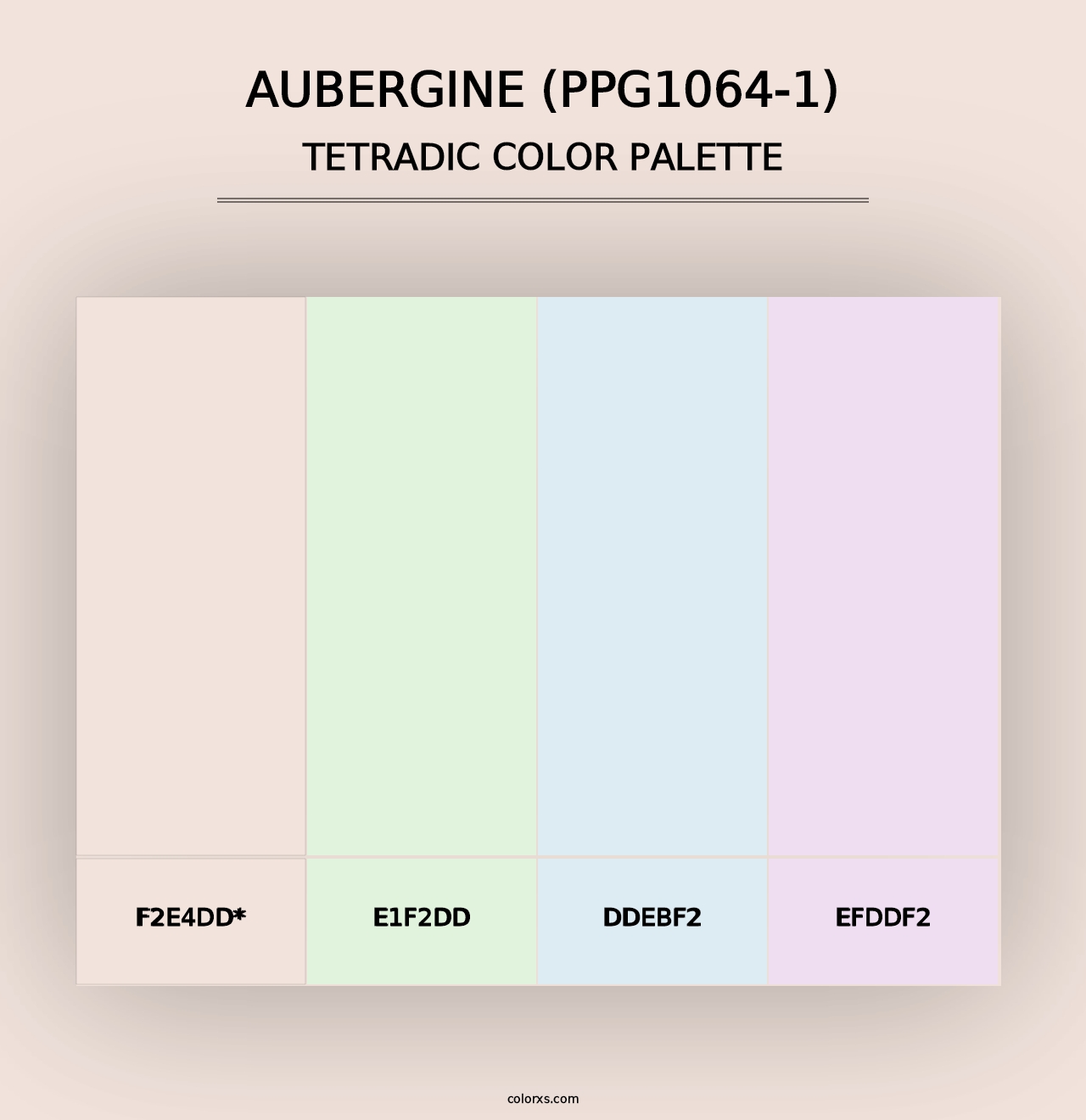 Aubergine (PPG1064-1) - Tetradic Color Palette