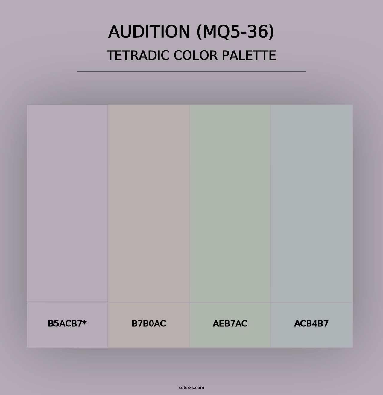 Audition (MQ5-36) - Tetradic Color Palette