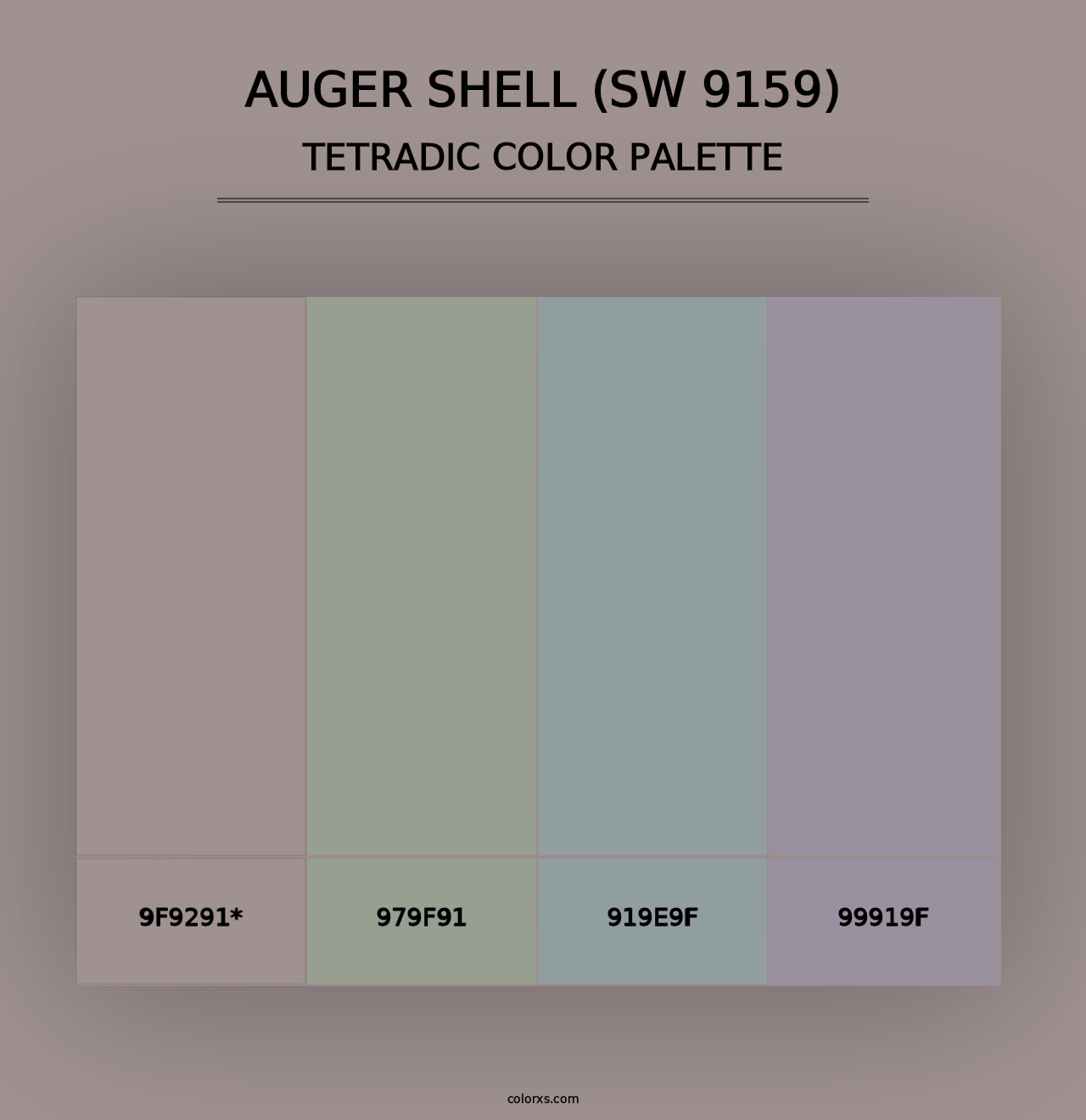 Auger Shell (SW 9159) - Tetradic Color Palette