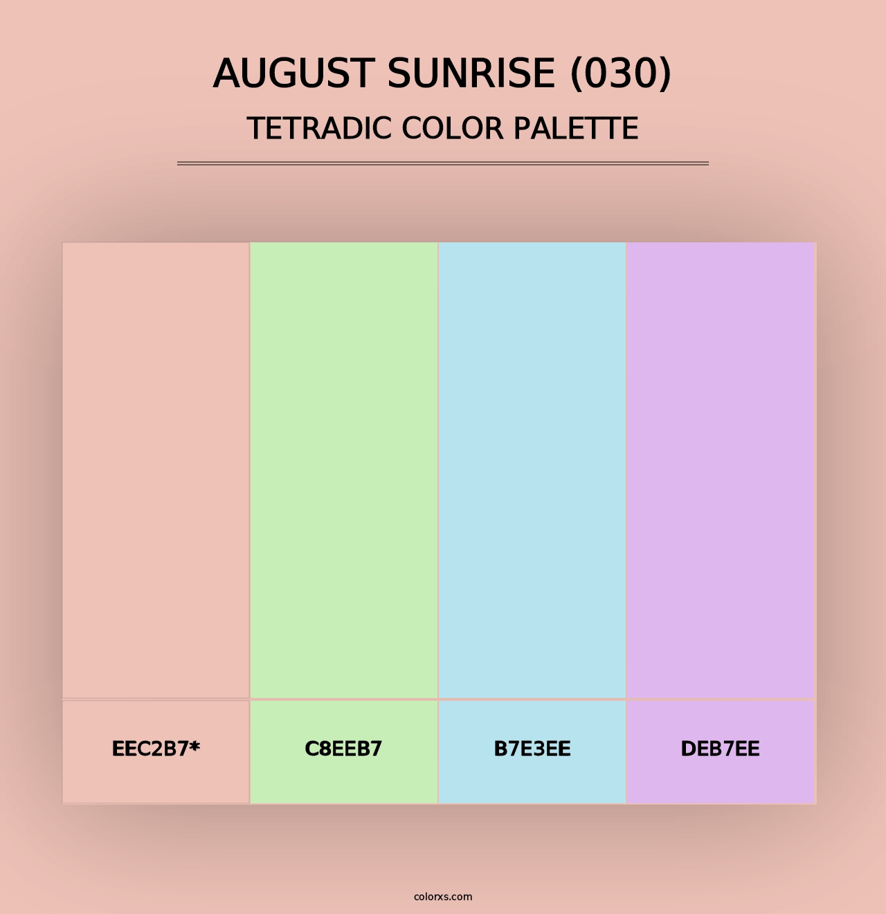 August Sunrise (030) - Tetradic Color Palette