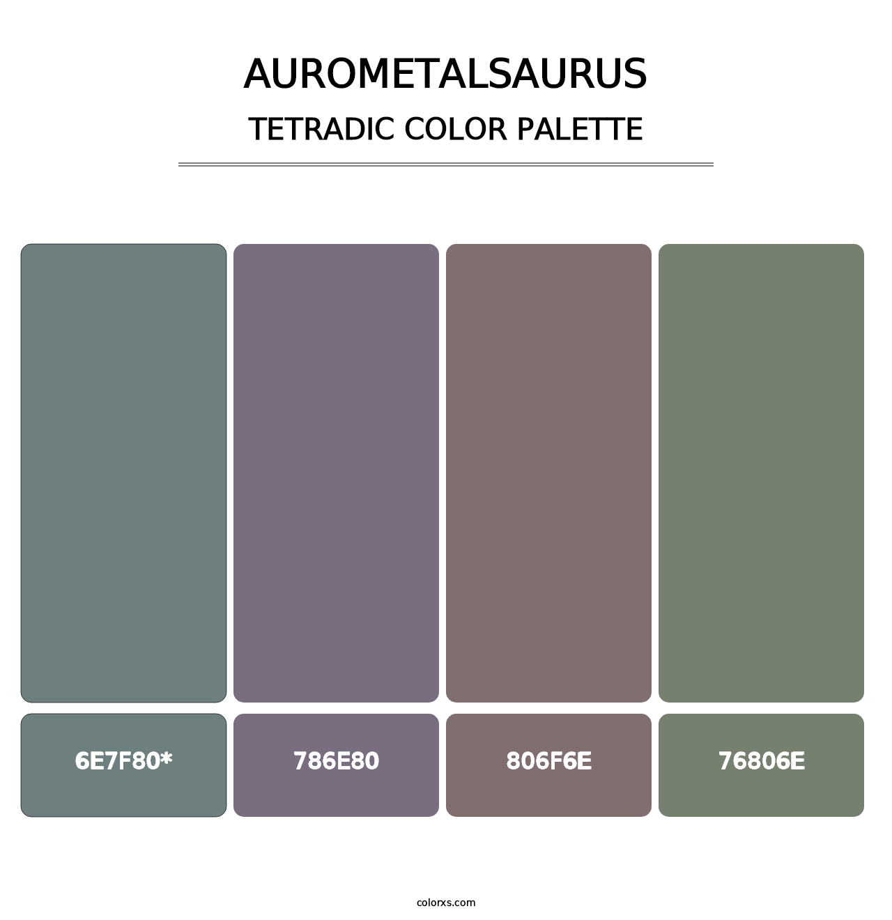 AuroMetalSaurus - Tetradic Color Palette