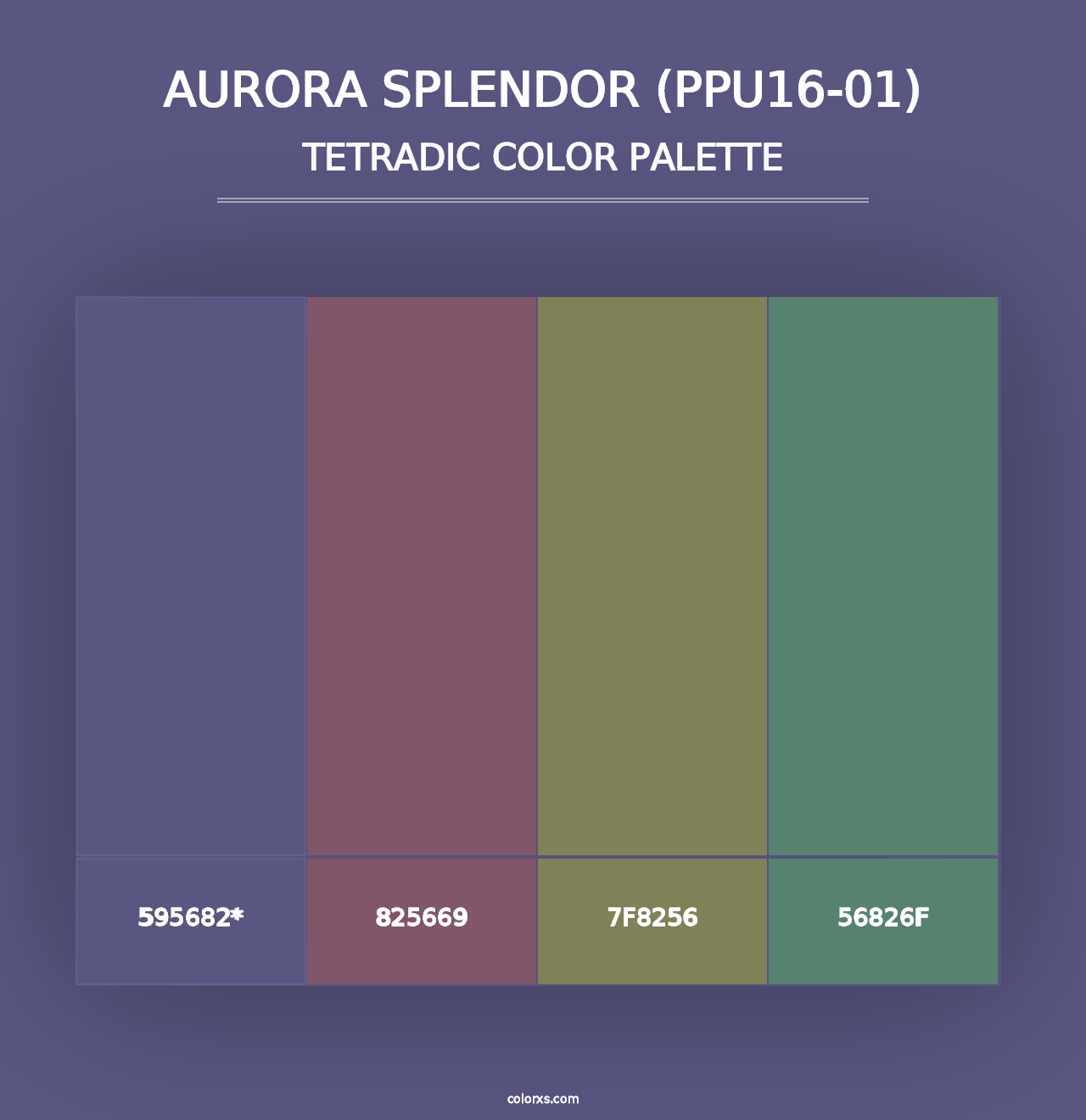 Aurora Splendor (PPU16-01) - Tetradic Color Palette