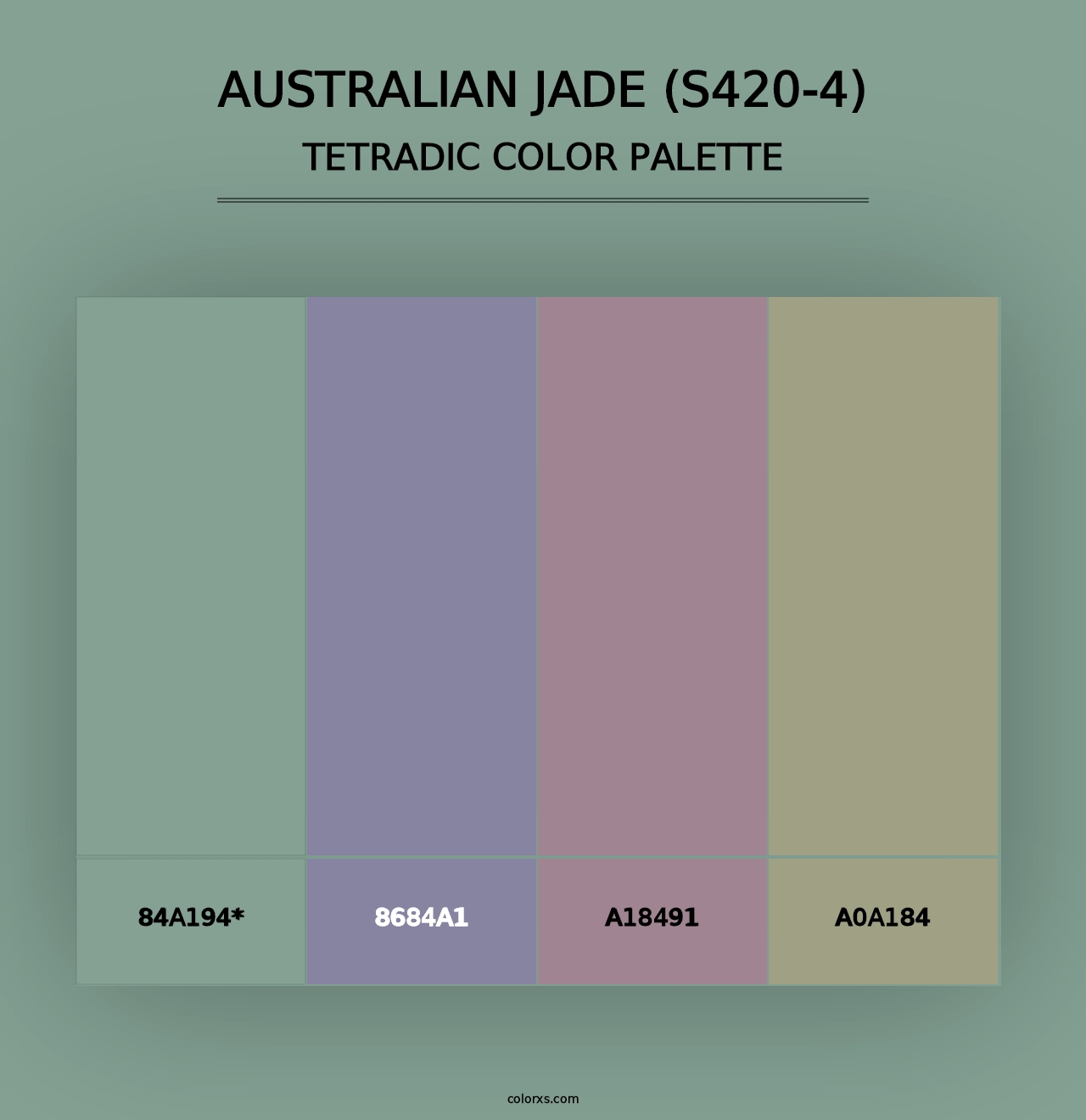 Australian Jade (S420-4) - Tetradic Color Palette