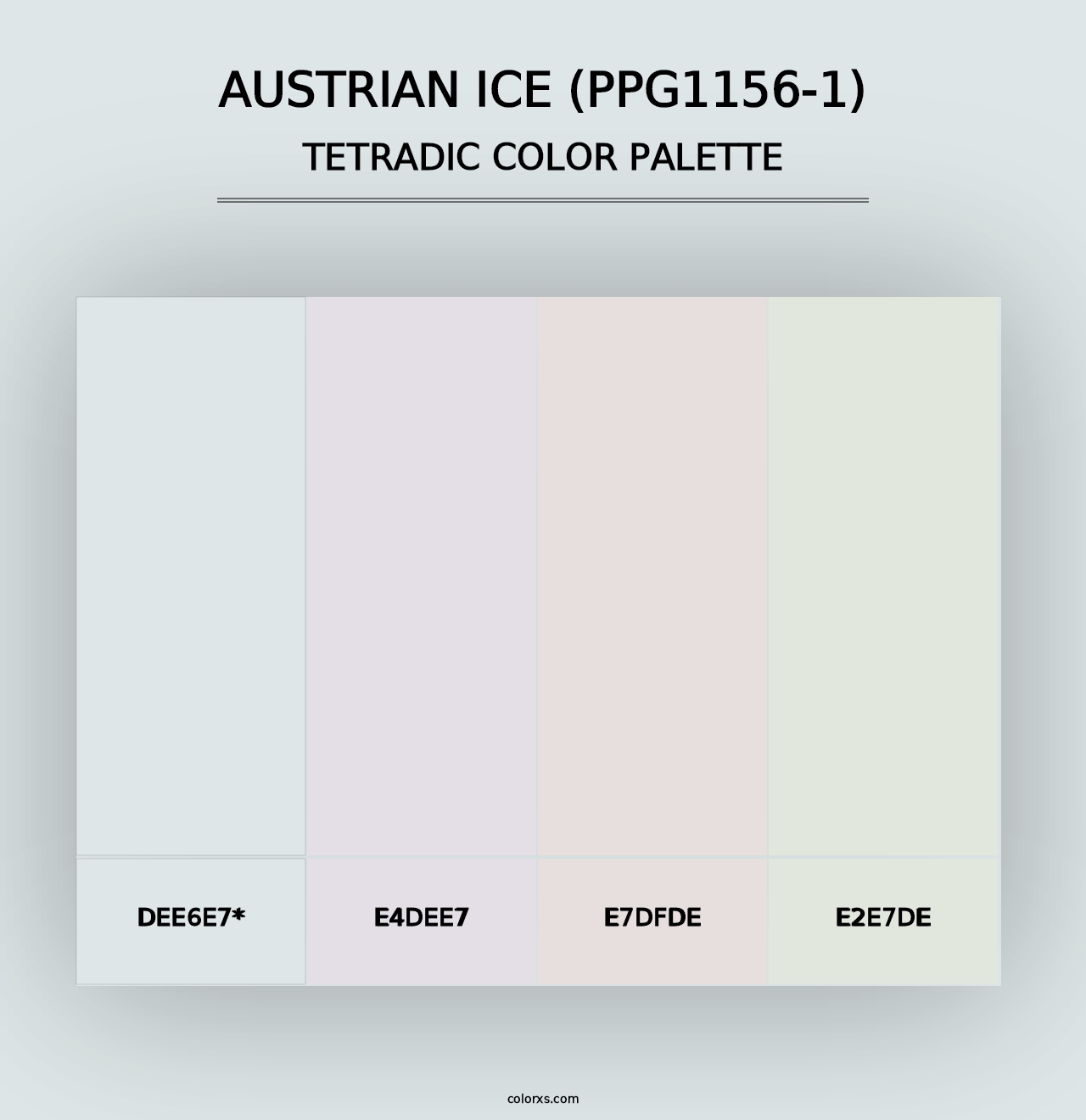 Austrian Ice (PPG1156-1) - Tetradic Color Palette