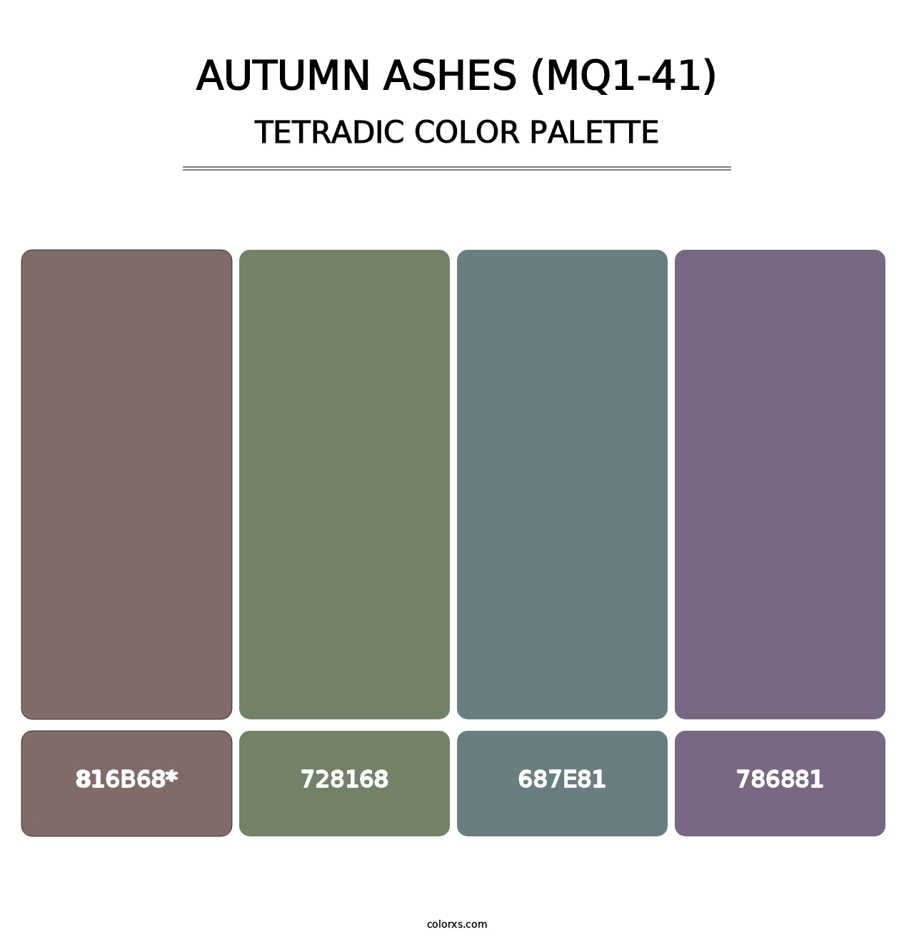 Autumn Ashes (MQ1-41) - Tetradic Color Palette