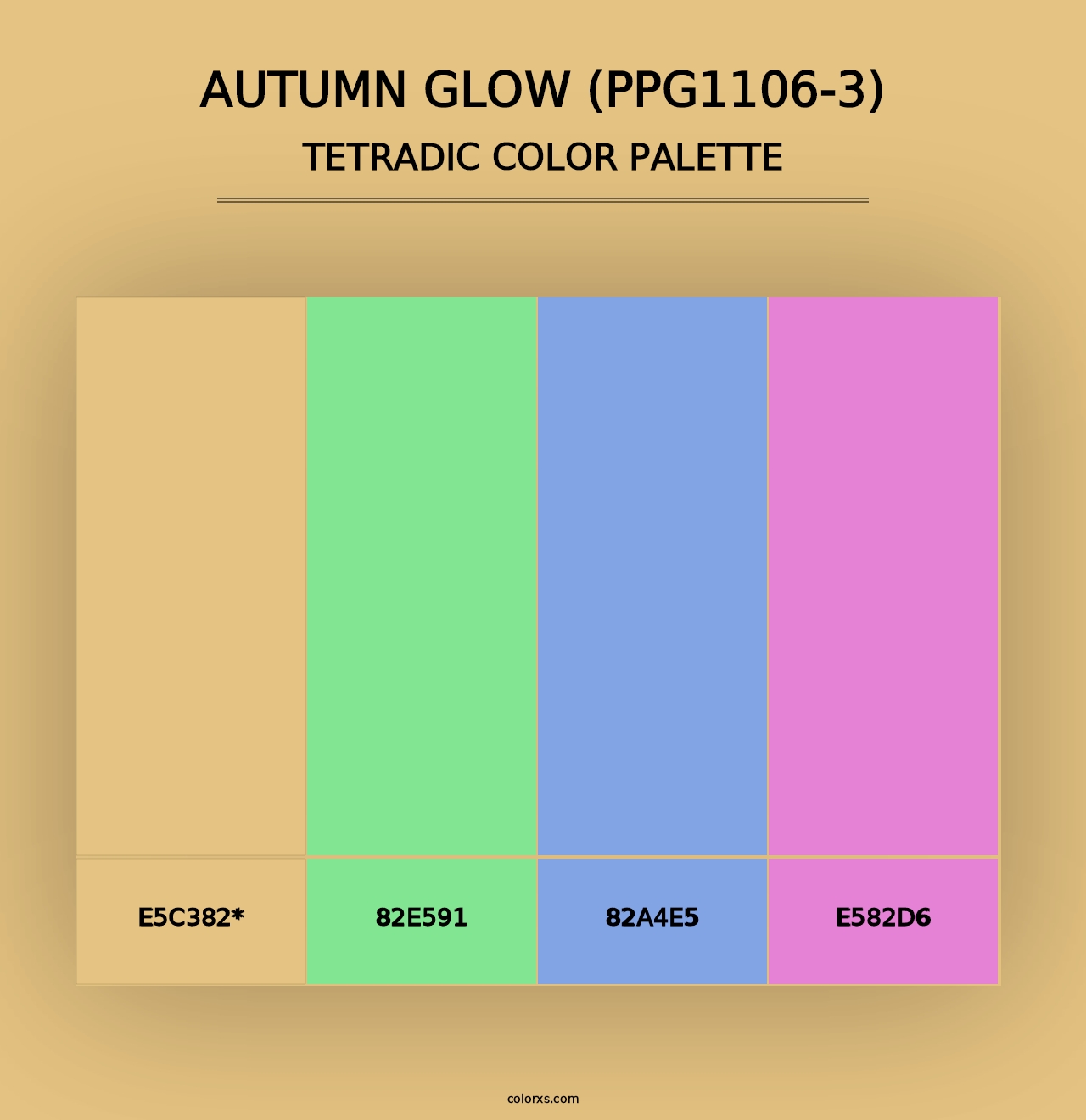 Autumn Glow (PPG1106-3) - Tetradic Color Palette