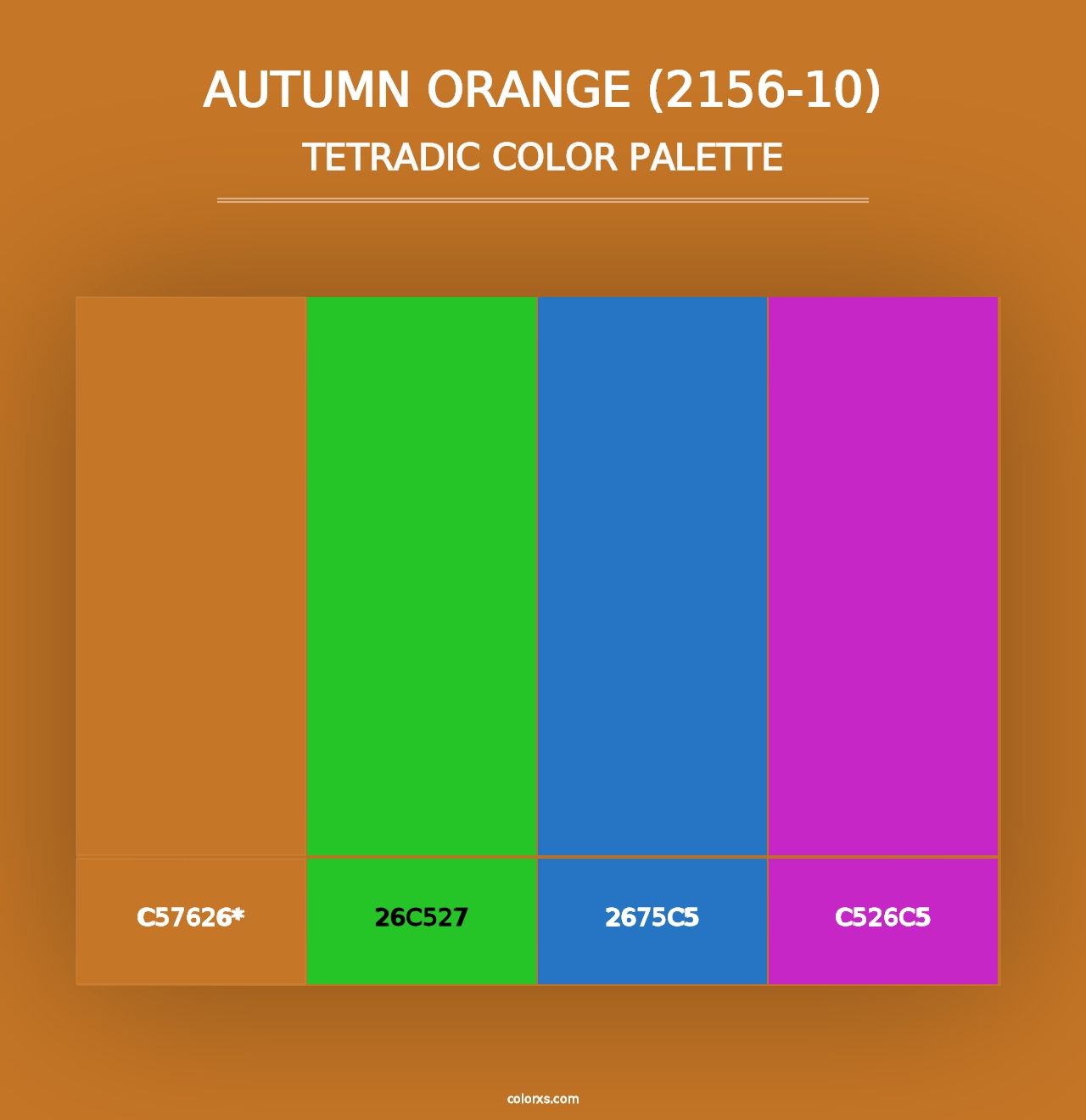 Autumn Orange (2156-10) - Tetradic Color Palette