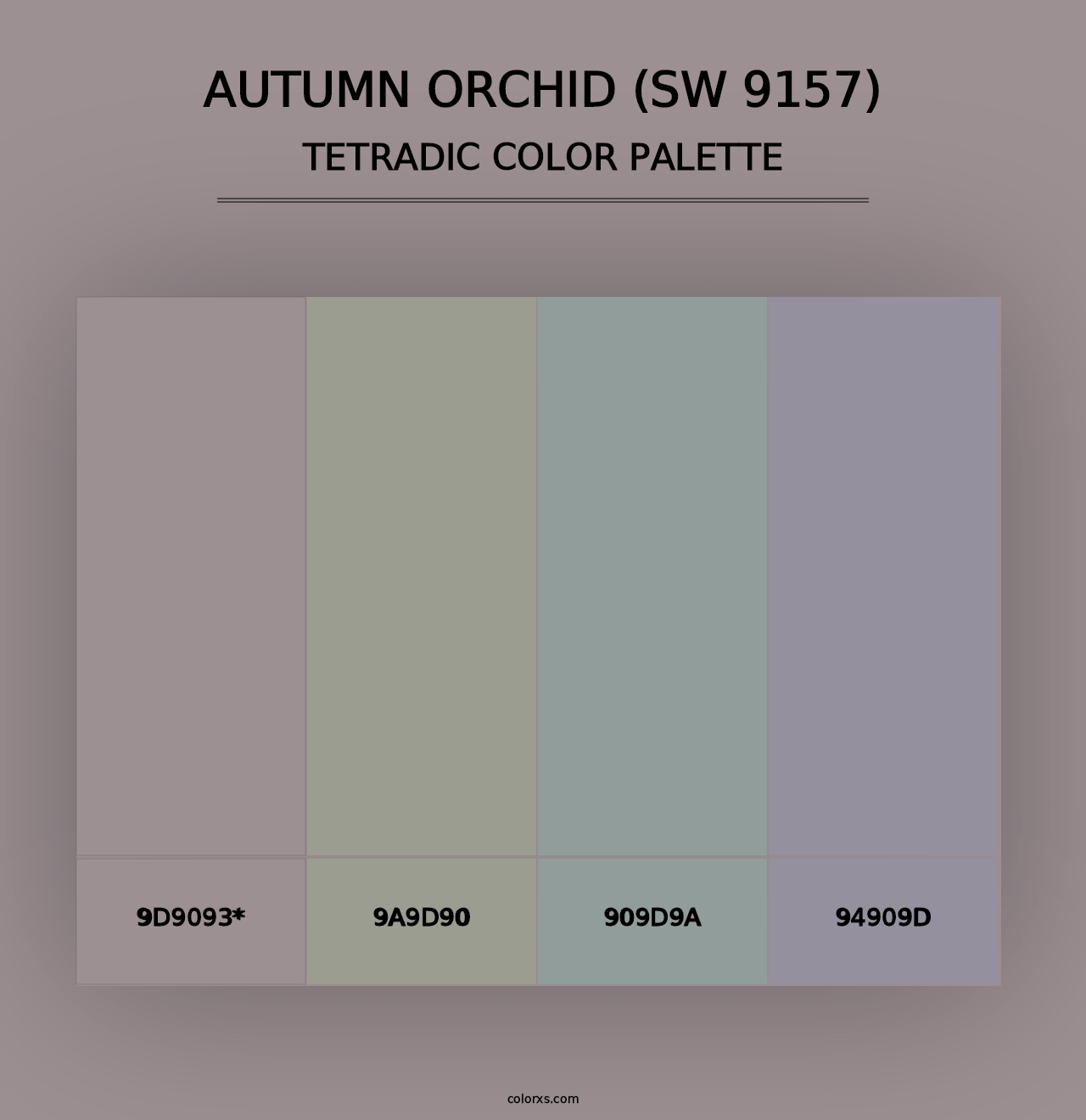 Autumn Orchid (SW 9157) - Tetradic Color Palette