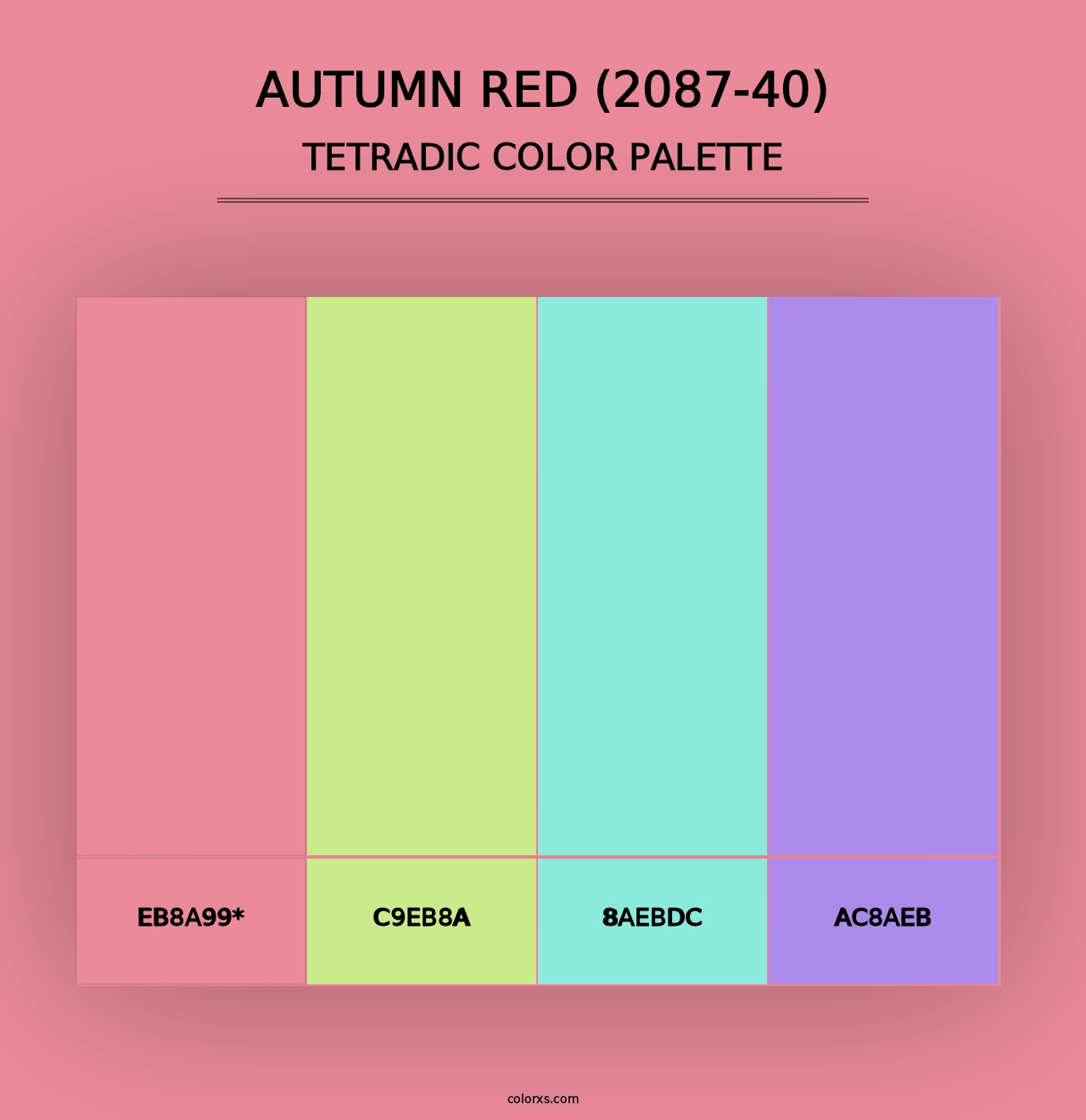 Autumn Red (2087-40) - Tetradic Color Palette