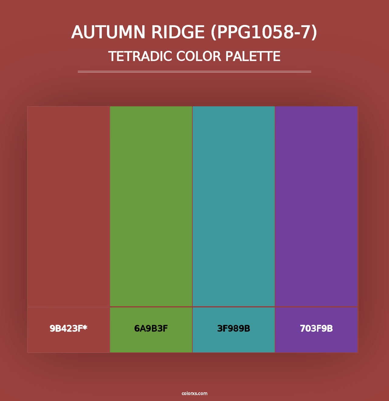 Autumn Ridge (PPG1058-7) - Tetradic Color Palette