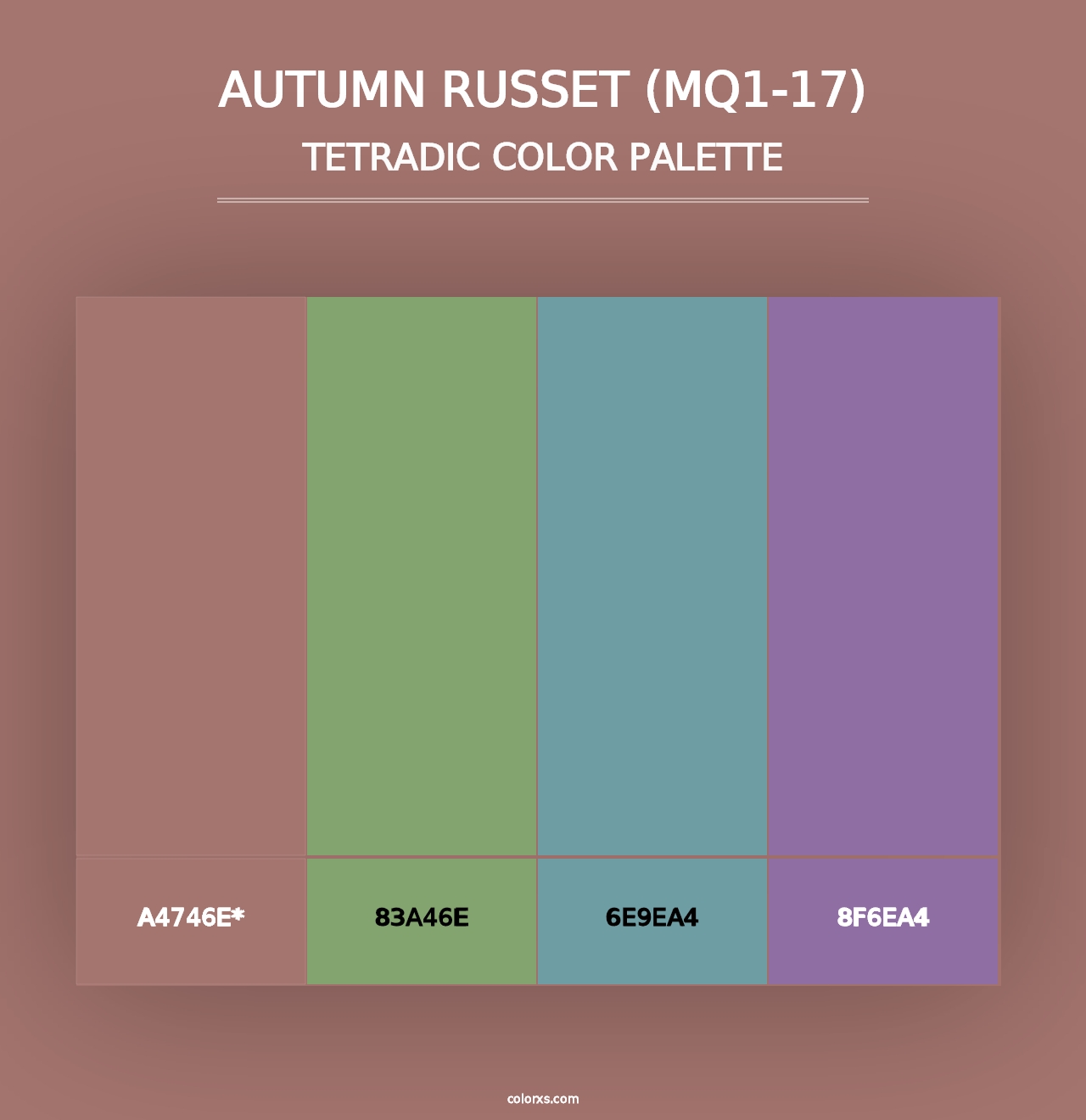 Autumn Russet (MQ1-17) - Tetradic Color Palette