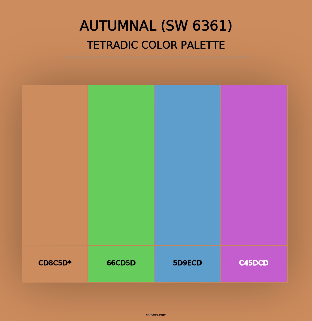 Autumnal (SW 6361) - Tetradic Color Palette