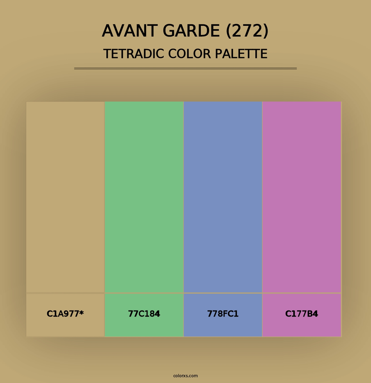 Avant Garde (272) - Tetradic Color Palette