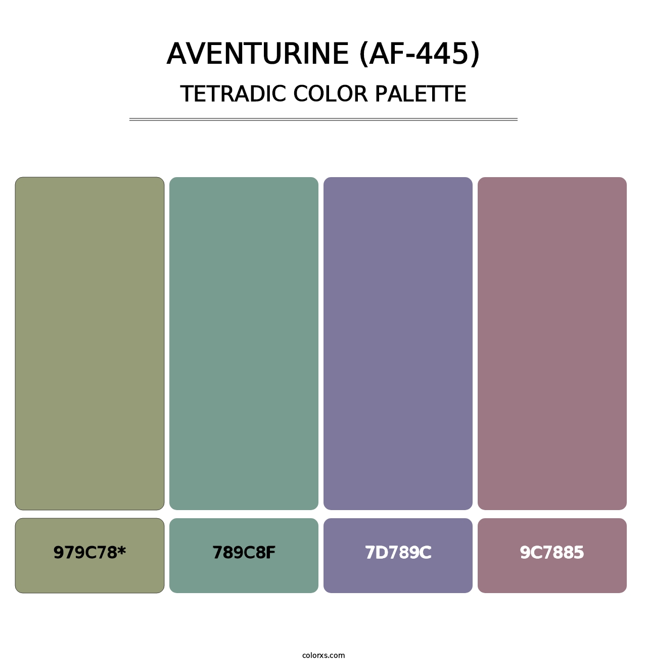 Aventurine (AF-445) - Tetradic Color Palette