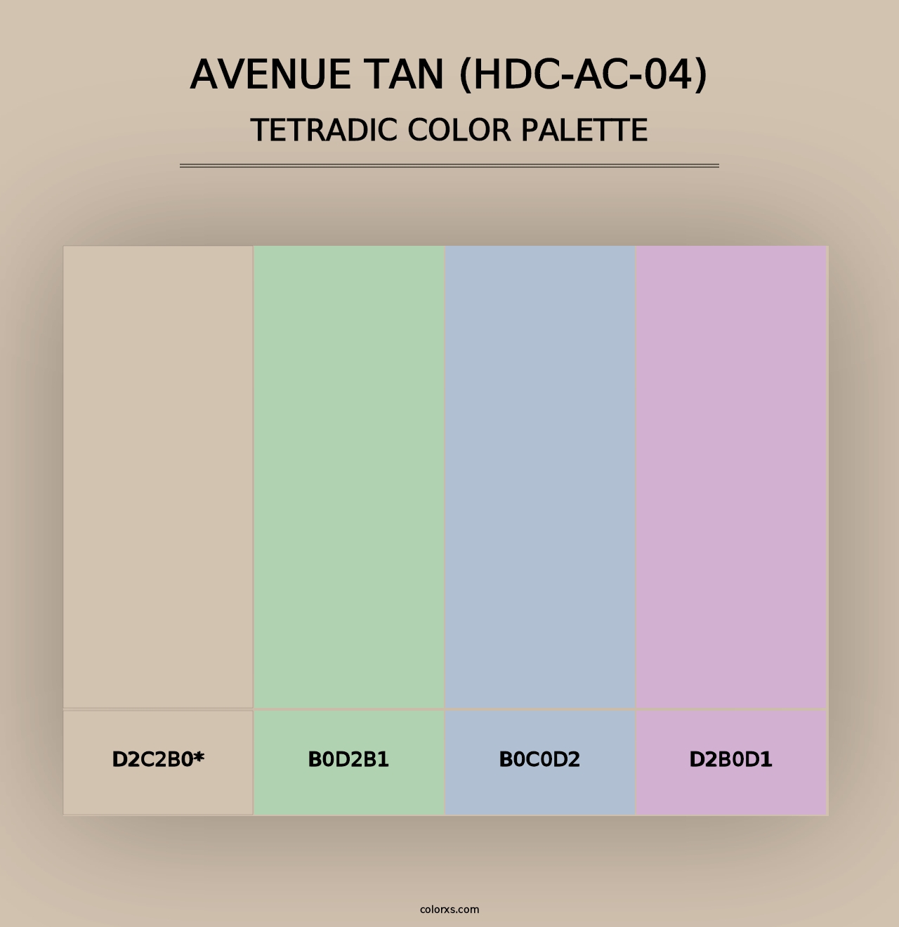 Avenue Tan (HDC-AC-04) - Tetradic Color Palette