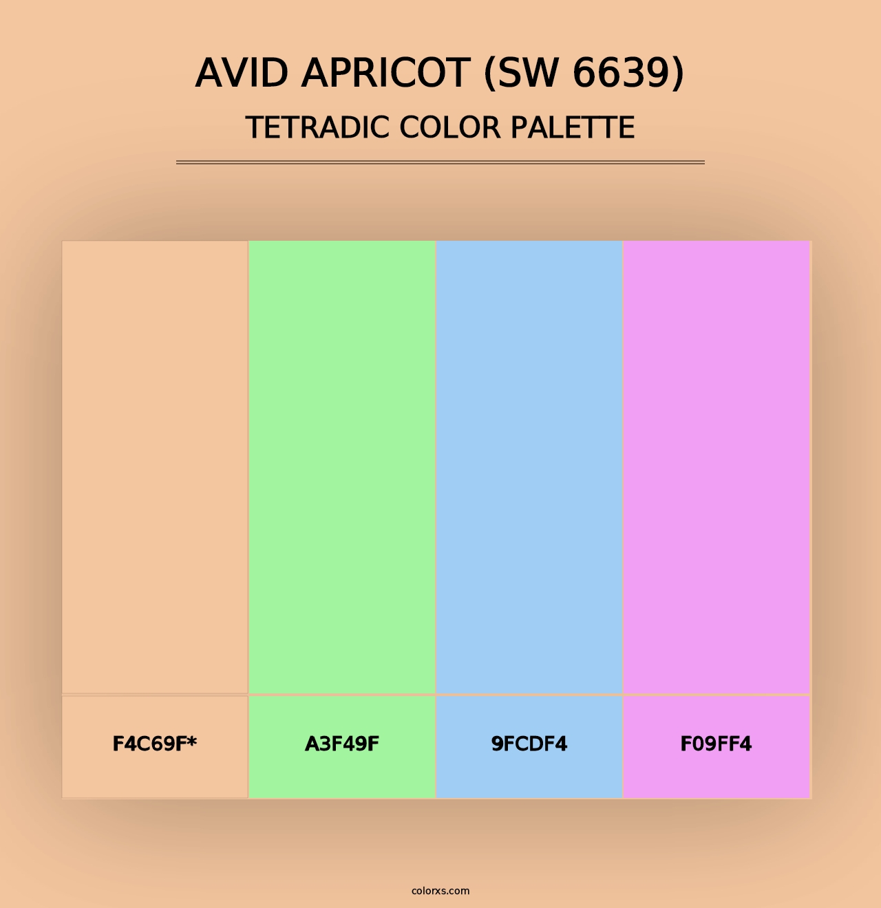 Avid Apricot (SW 6639) - Tetradic Color Palette