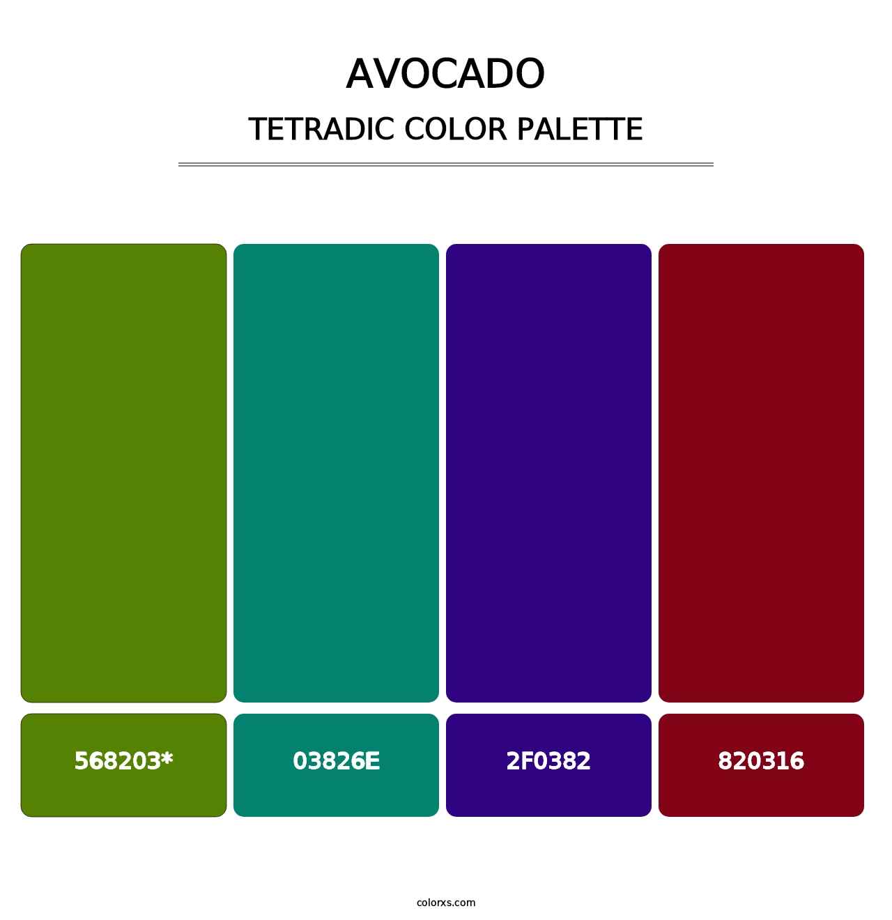 Avocado - Tetradic Color Palette