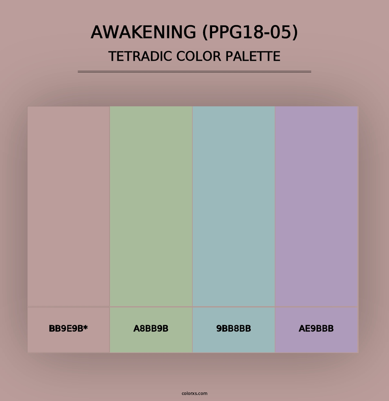 Awakening (PPG18-05) - Tetradic Color Palette