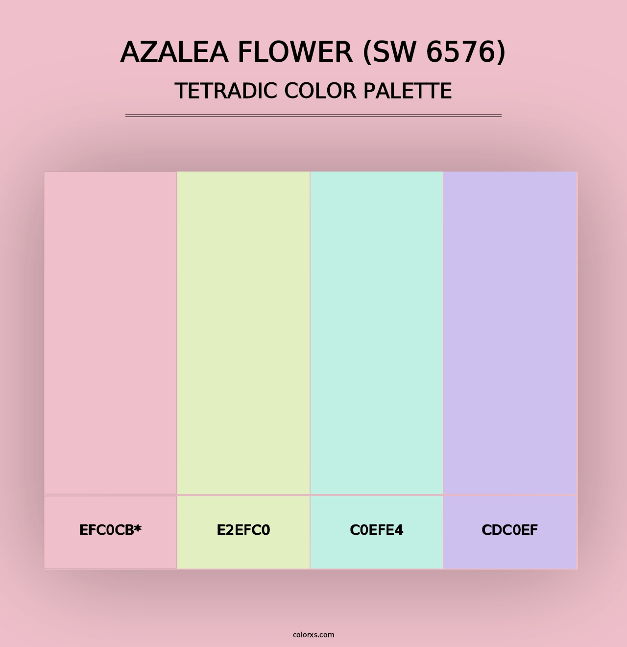 Azalea Flower (SW 6576) - Tetradic Color Palette