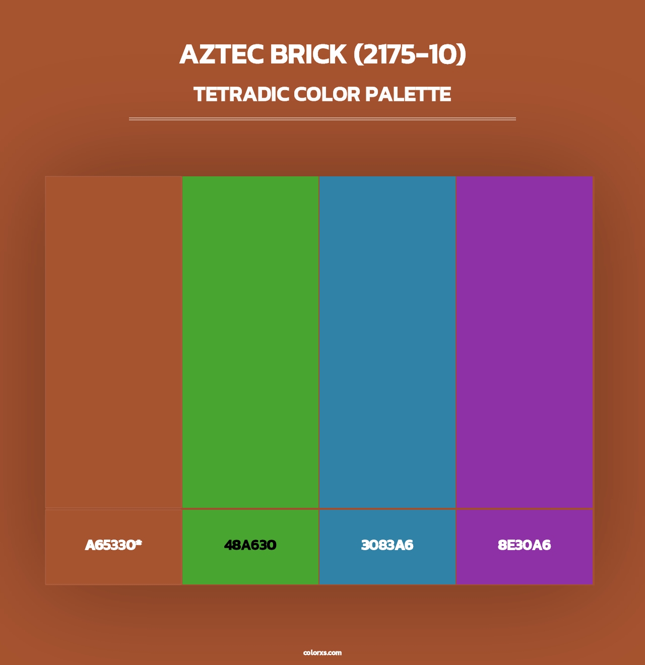 Aztec Brick (2175-10) - Tetradic Color Palette